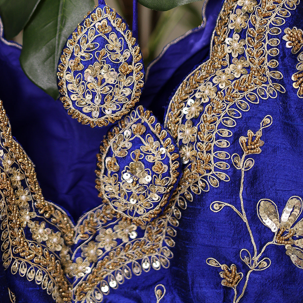 Wine Dola Silk Hand Zardosi & Thread Work Suit Set - 3 Piece