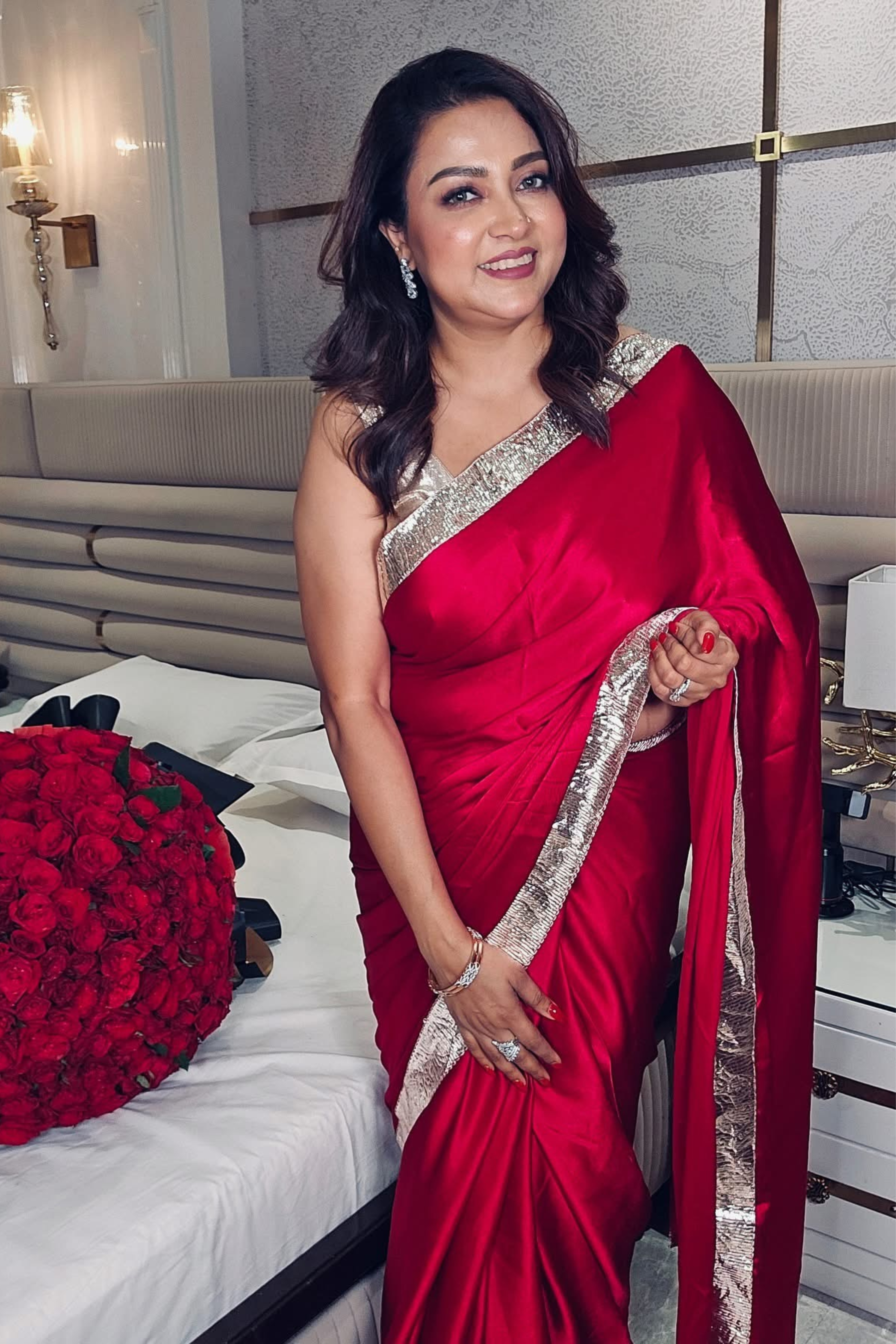 Crepe Satin Saree
