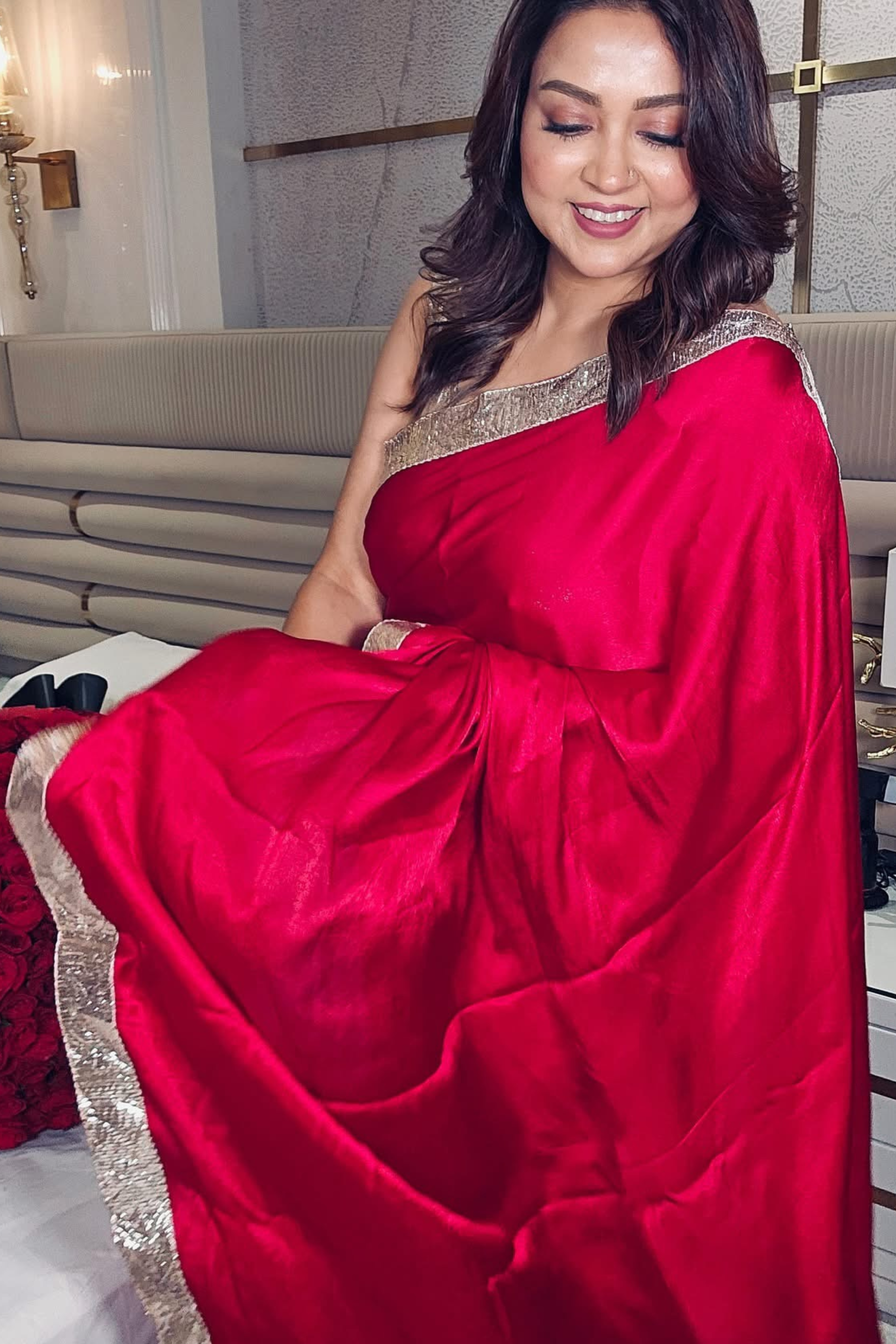 Crepe Satin Saree