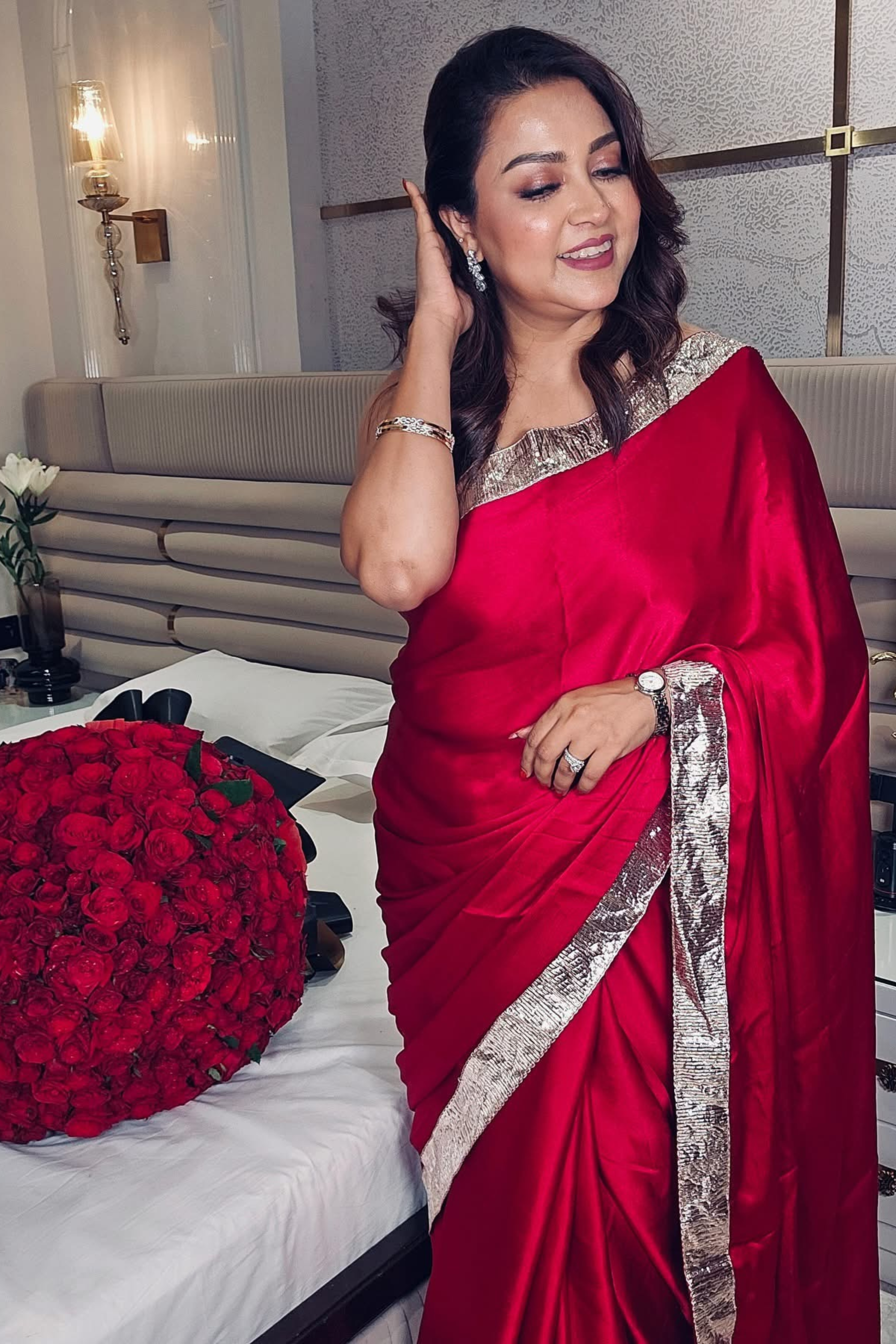 Crepe Satin Saree