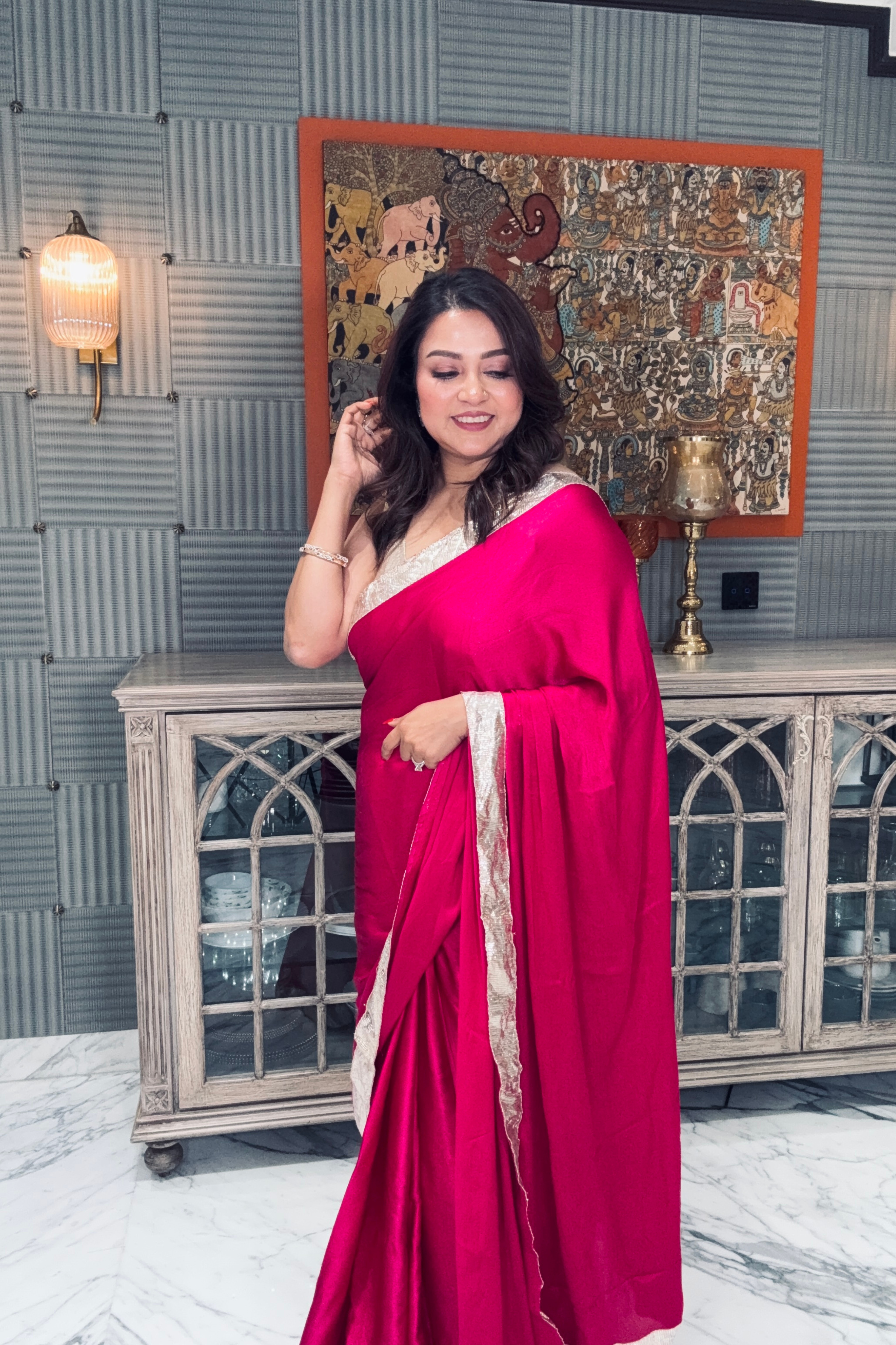 Crepe Satin Saree
