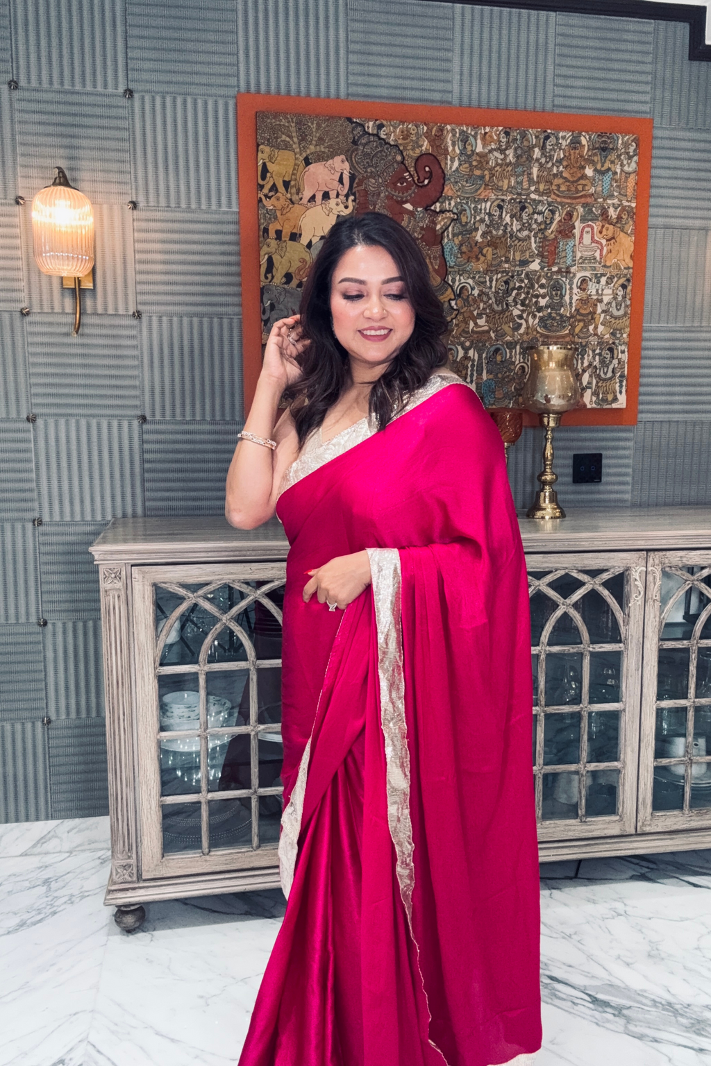 Crepe Satin Saree