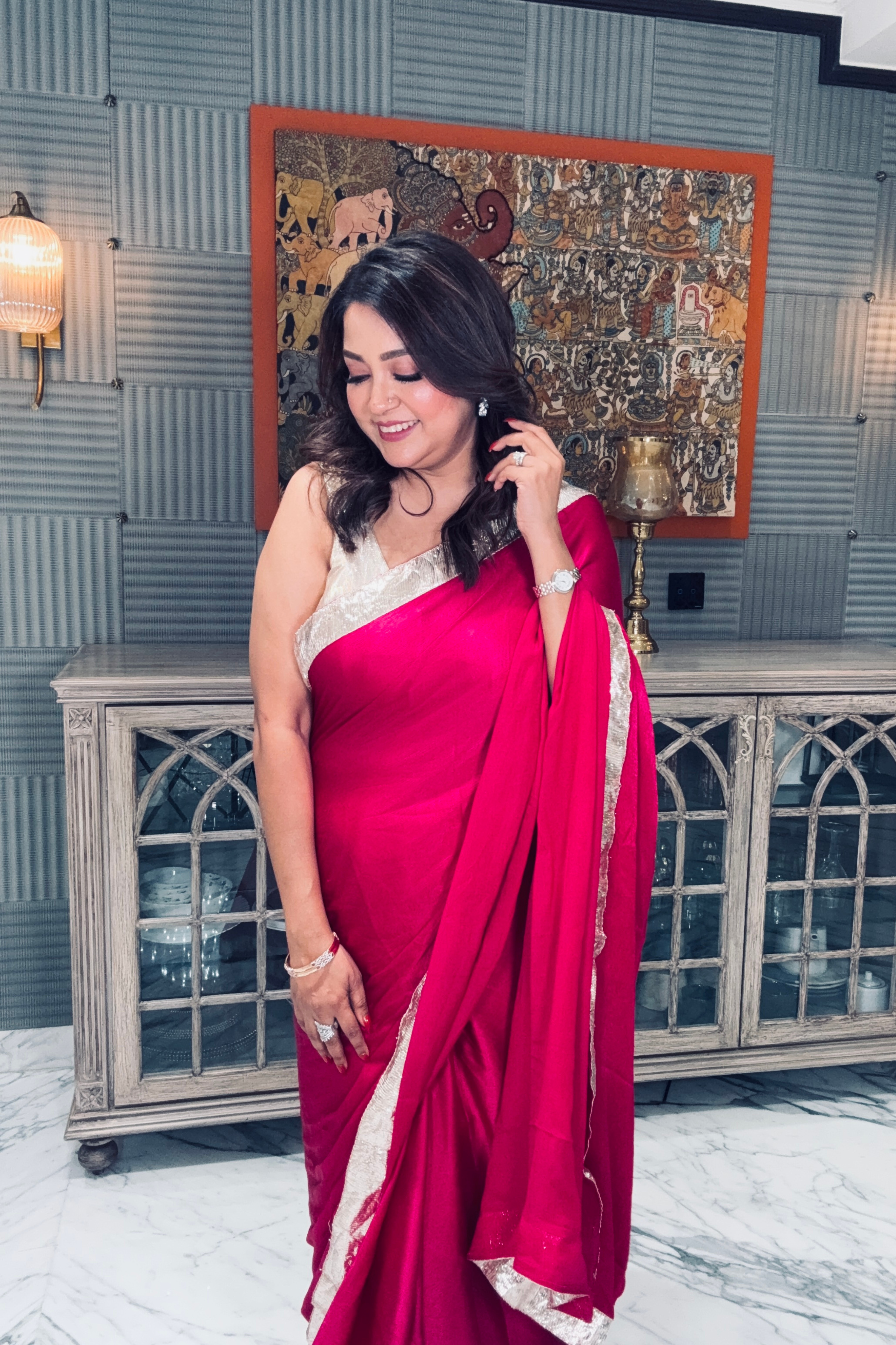Crepe Satin Saree