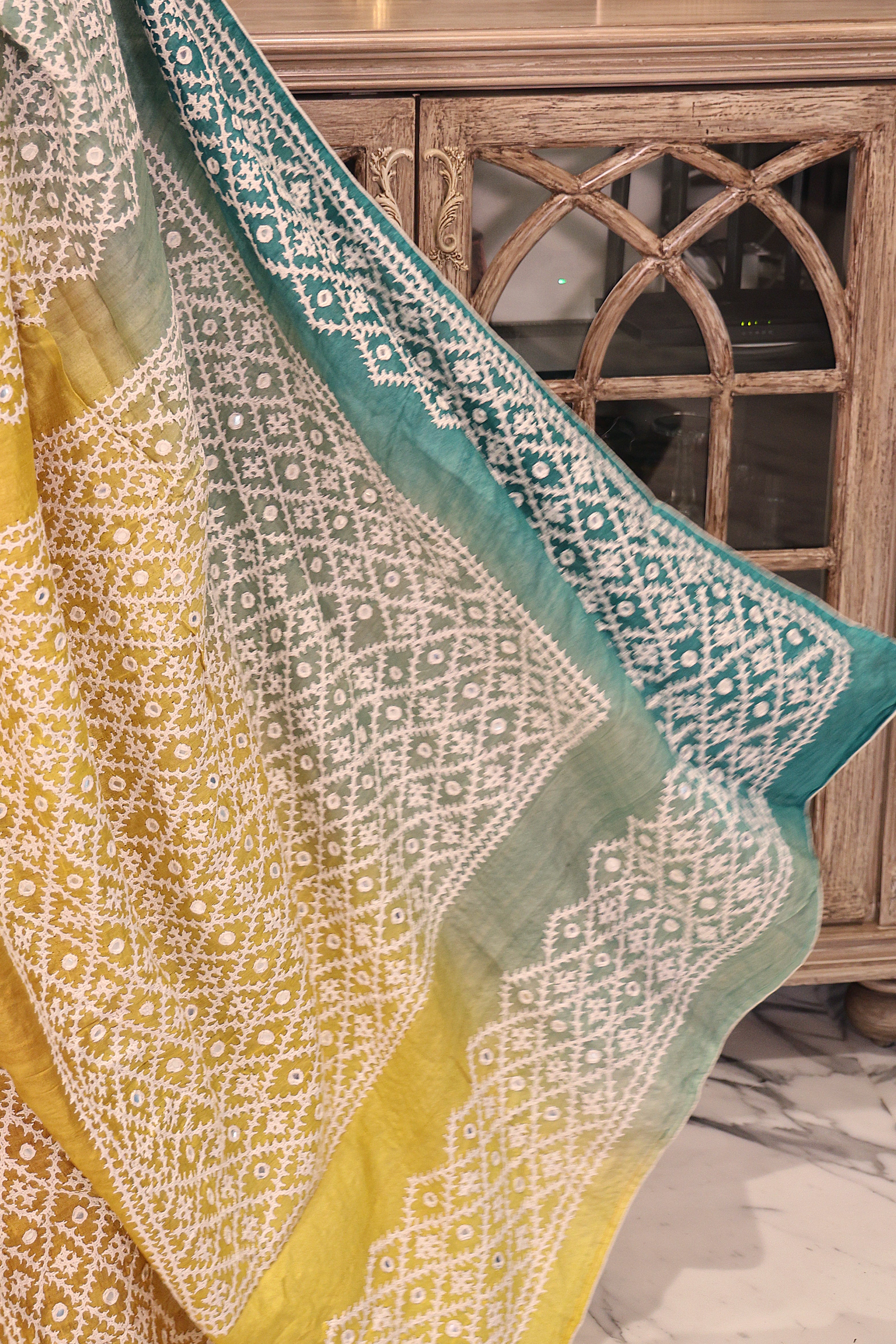 Tussar Shaded Hand Gujrati