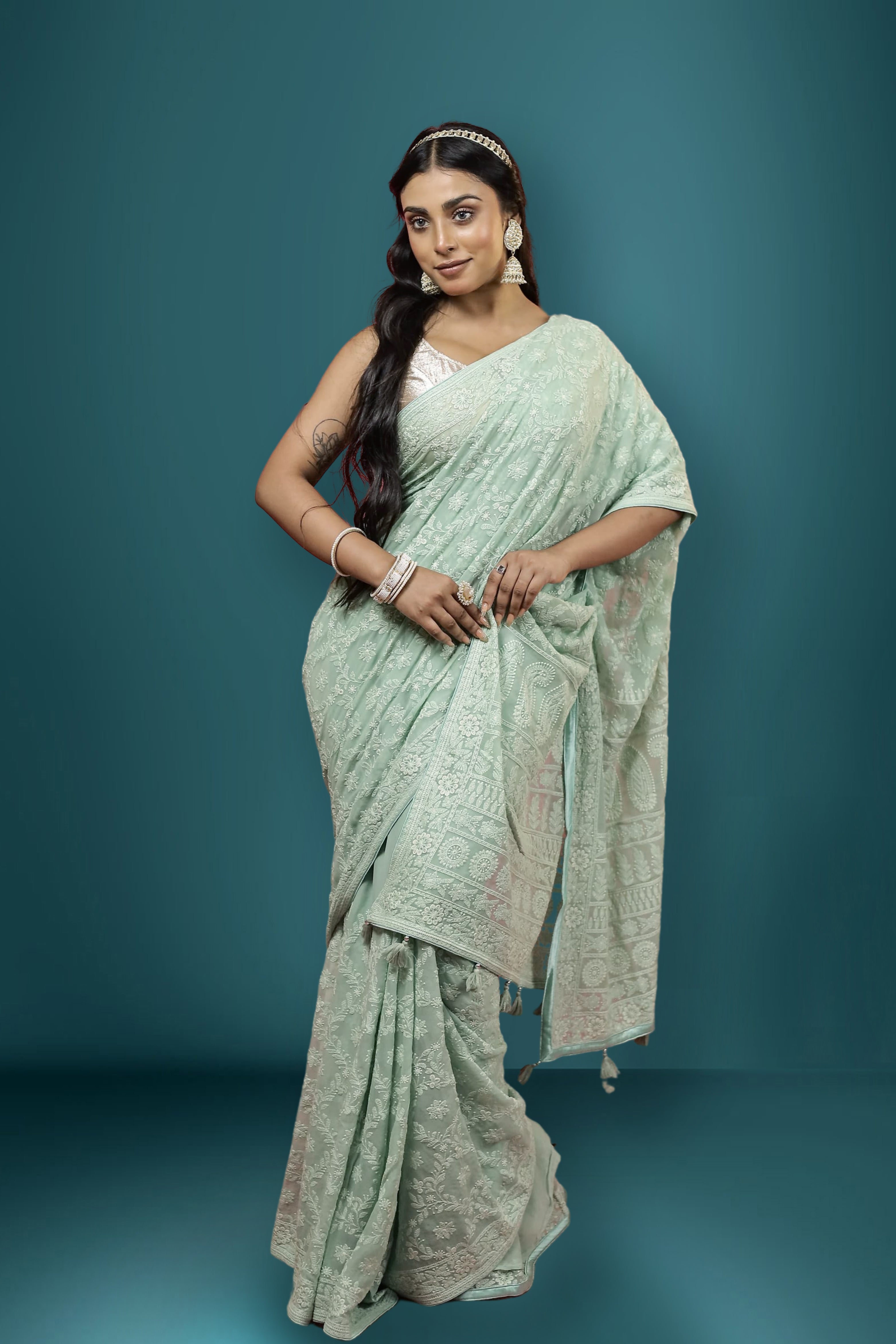 Chikankari Saree