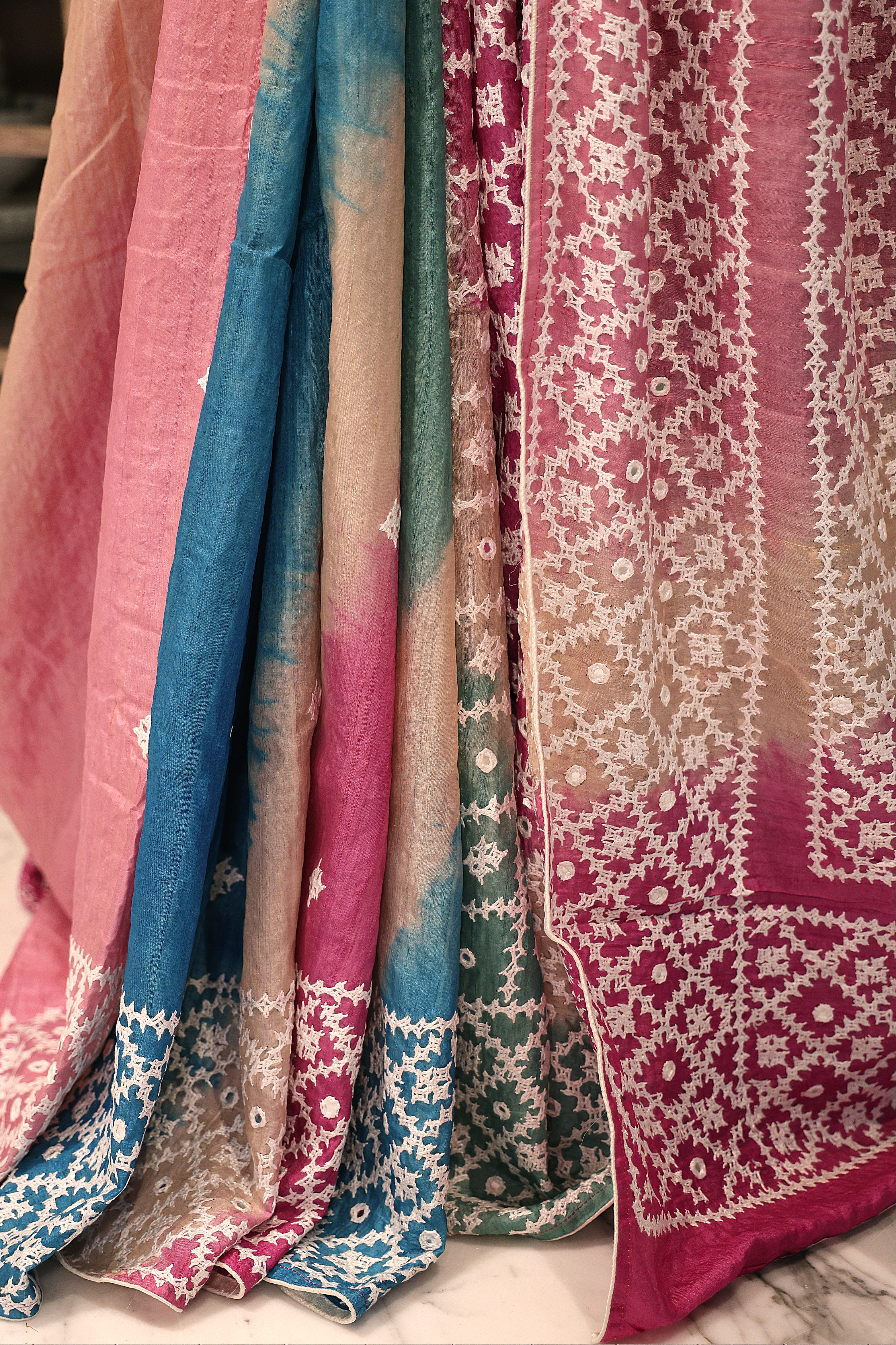 Tussar Shaded Hand Gujrati