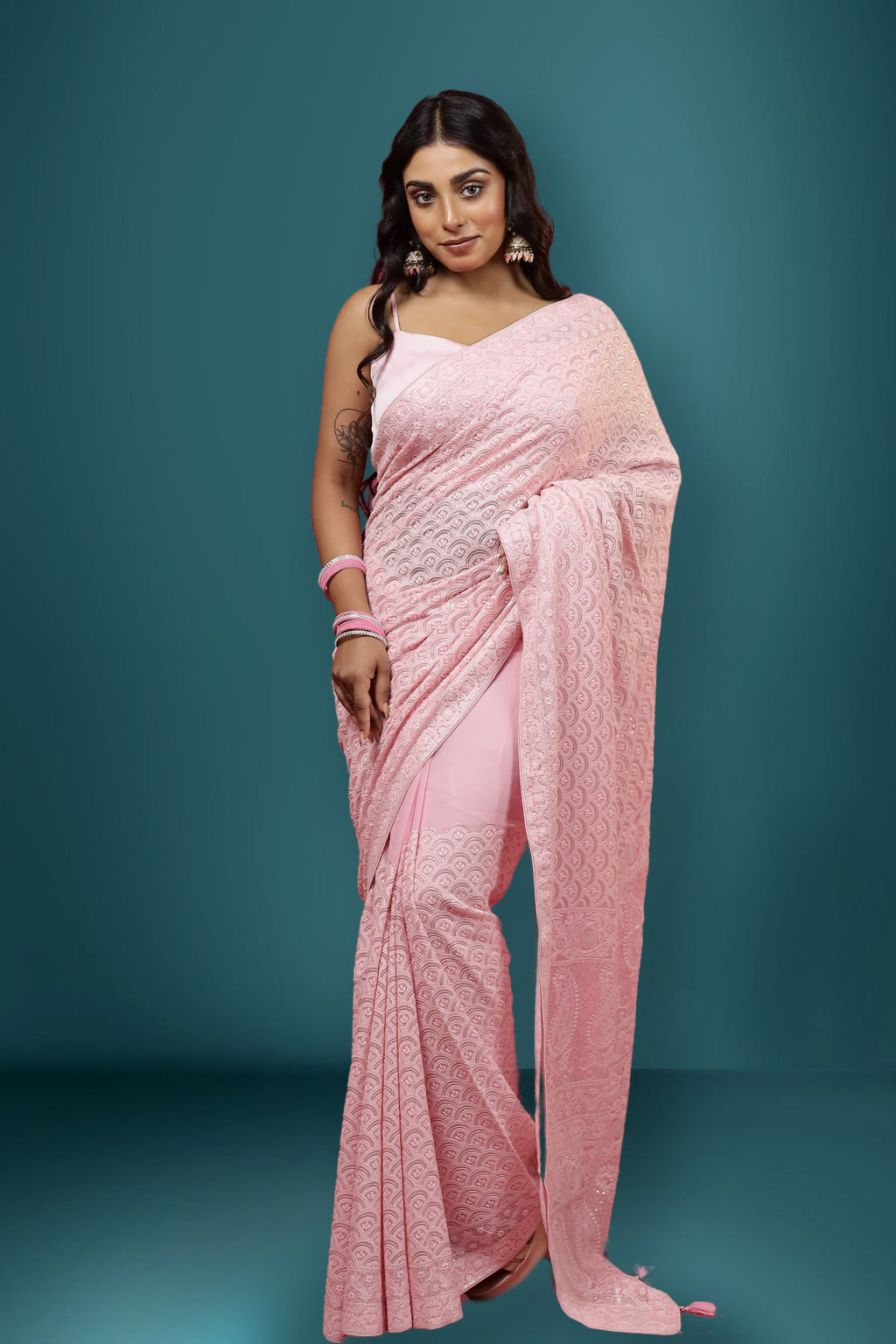 Chikankari Saree