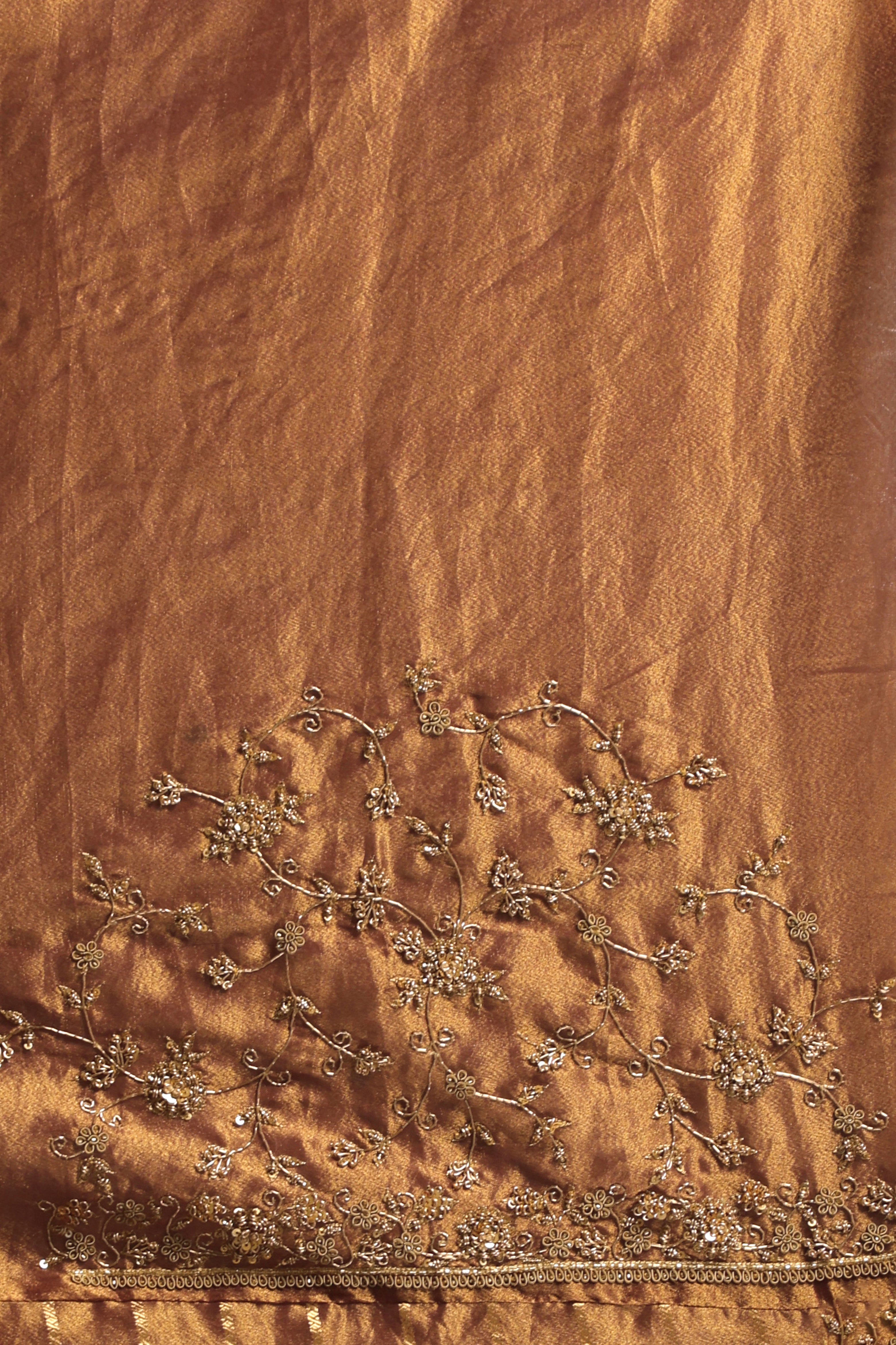 Exclusive Checks Tissue Zardosi Work