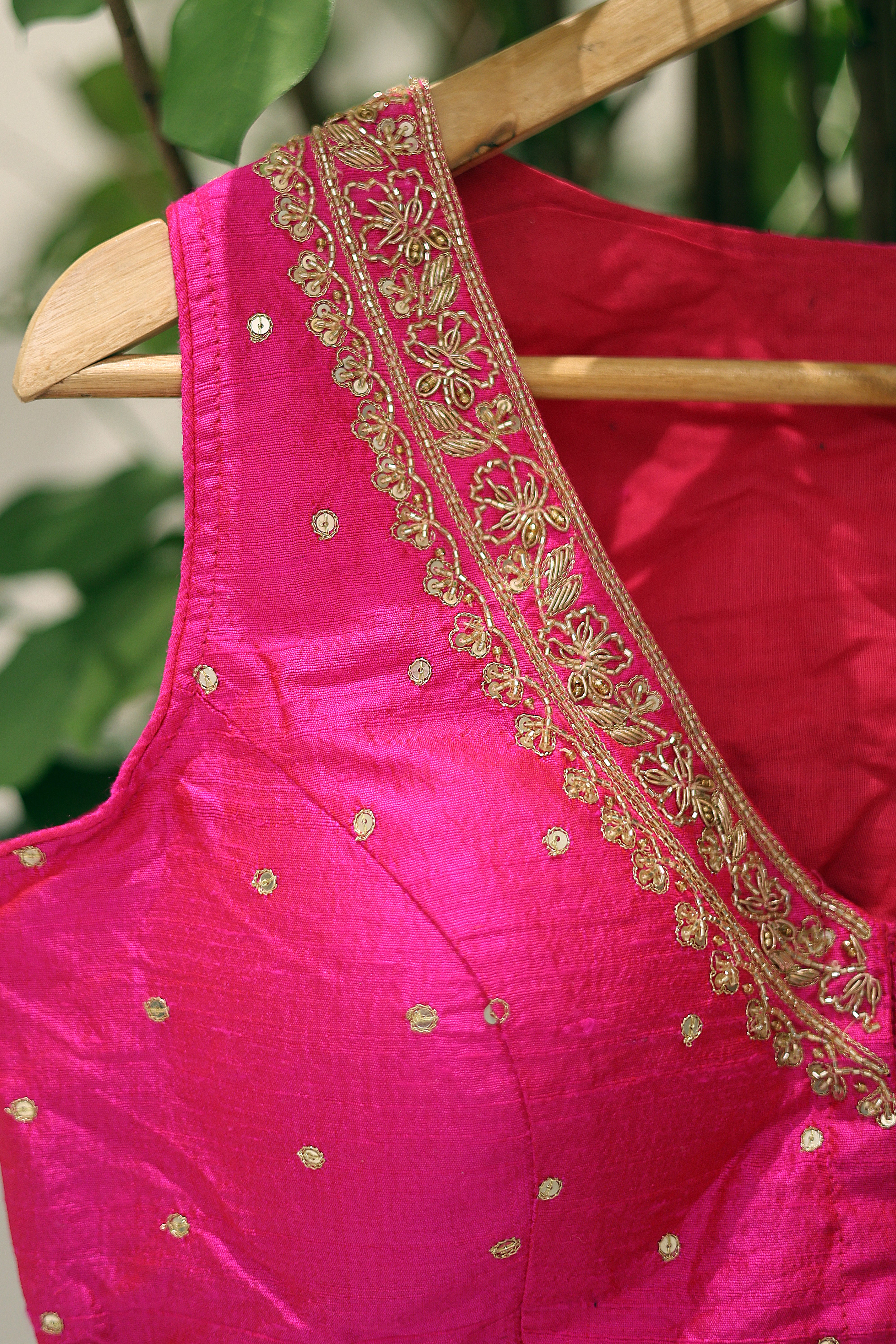 Raw Silk Zardosi Work