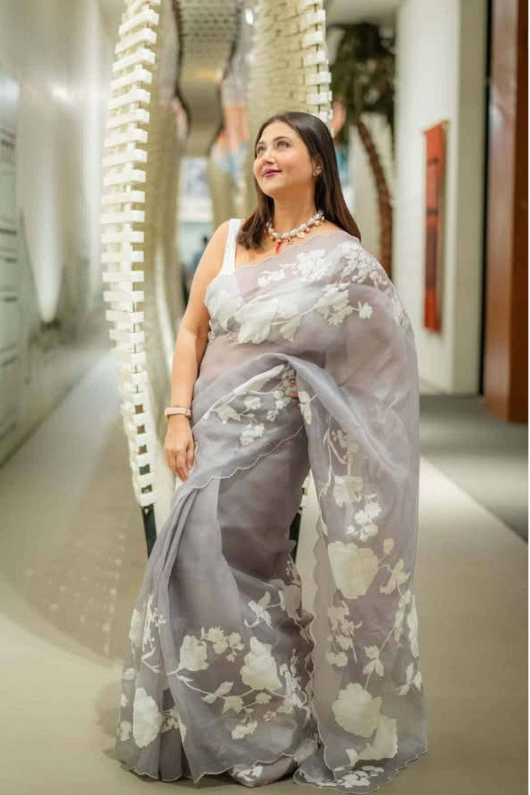 Pure Organza Applique Work