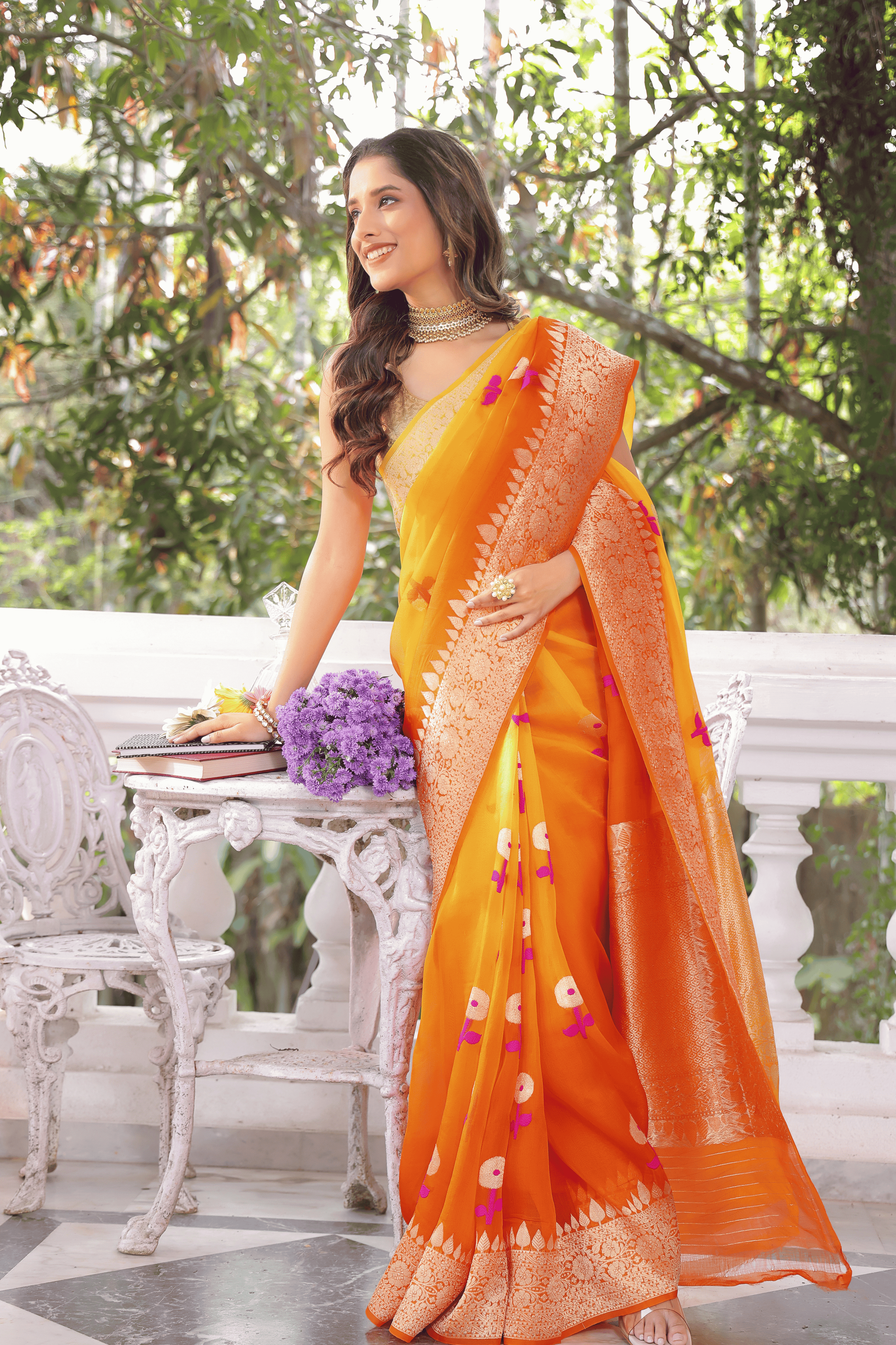 Shaded Kora Banarasi