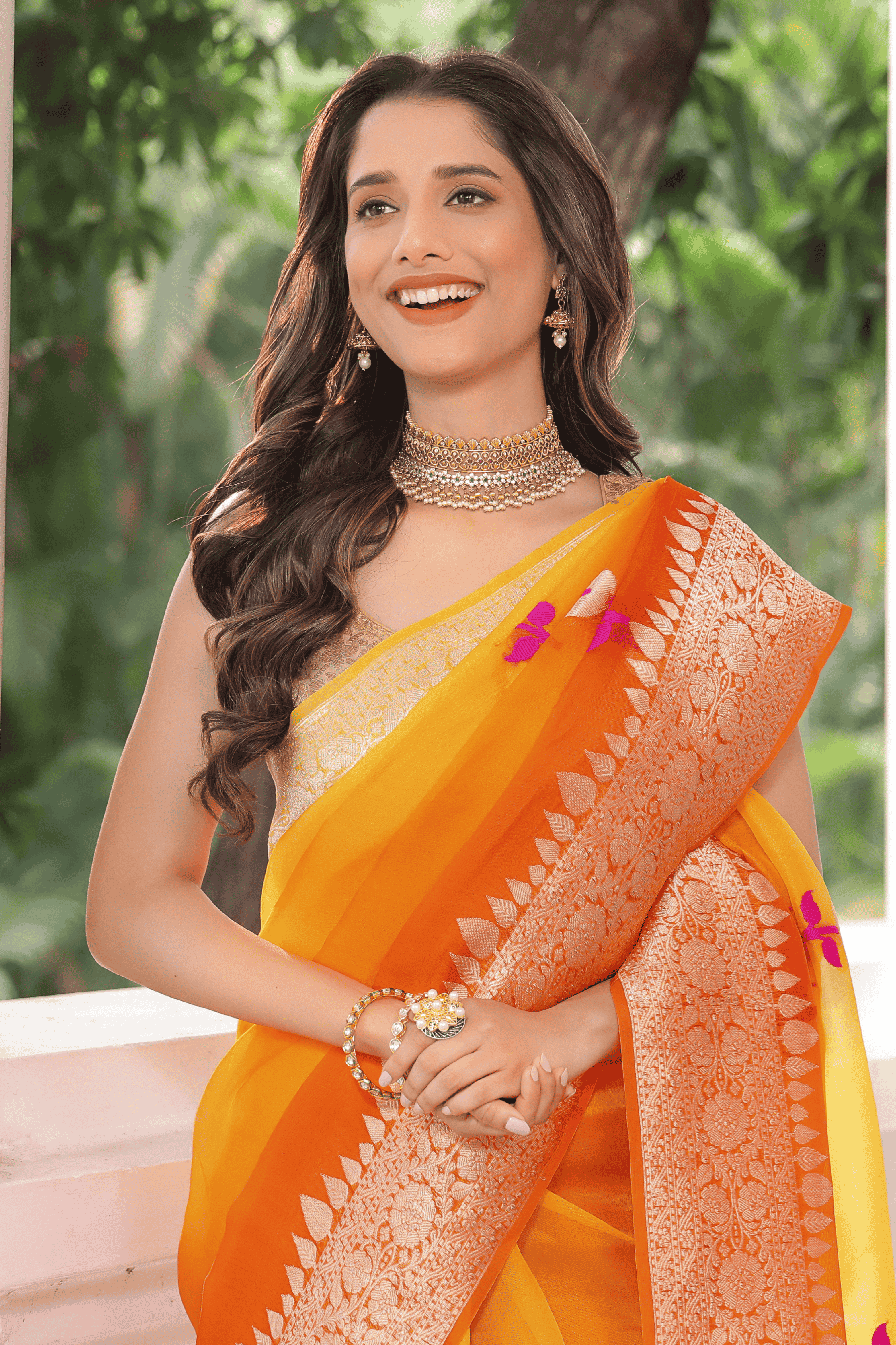 Shaded Kora Banarasi