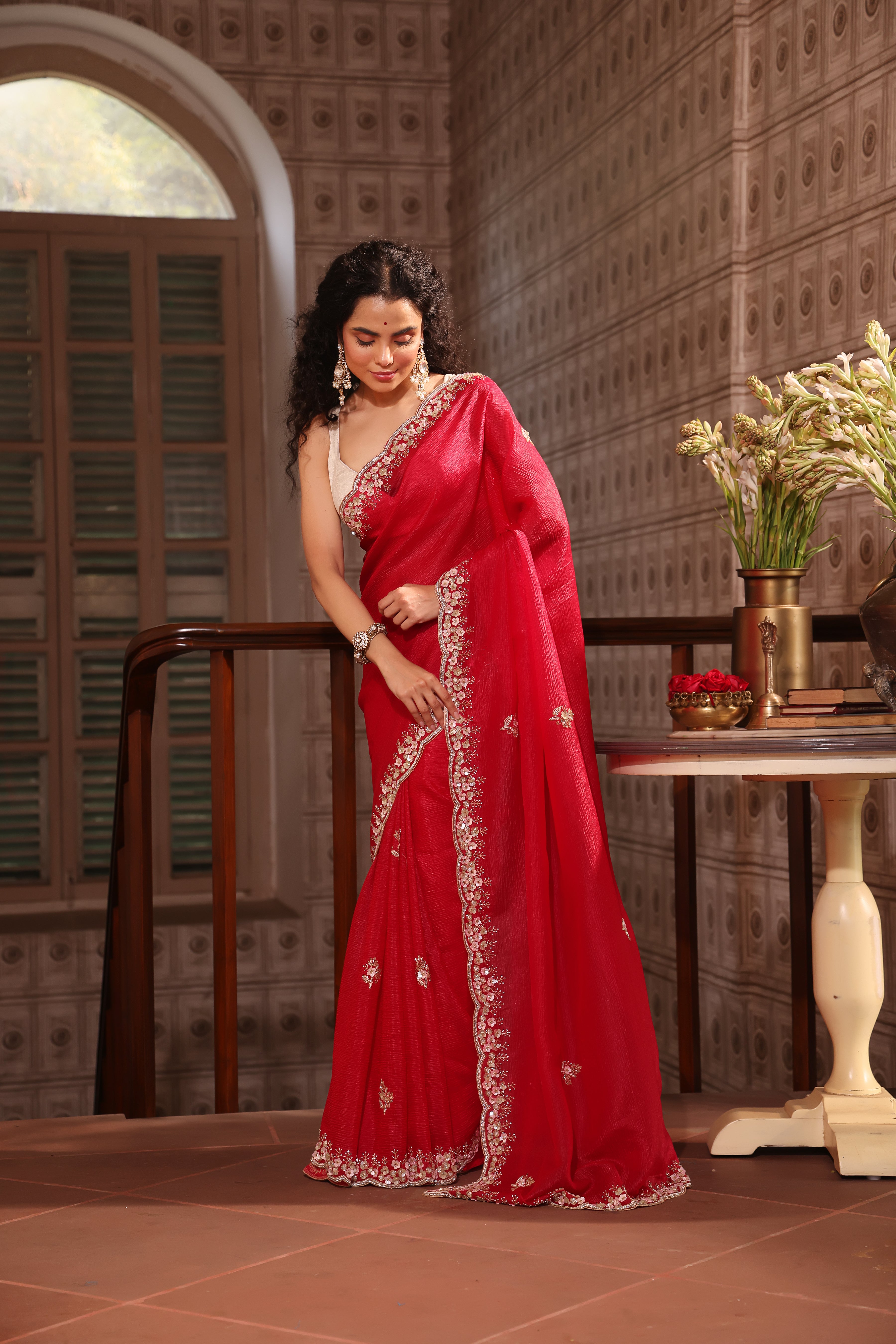 Crush Tissue Zardosi Work