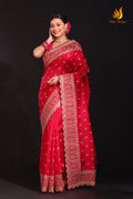 Semi Tussar Pita zari Work
