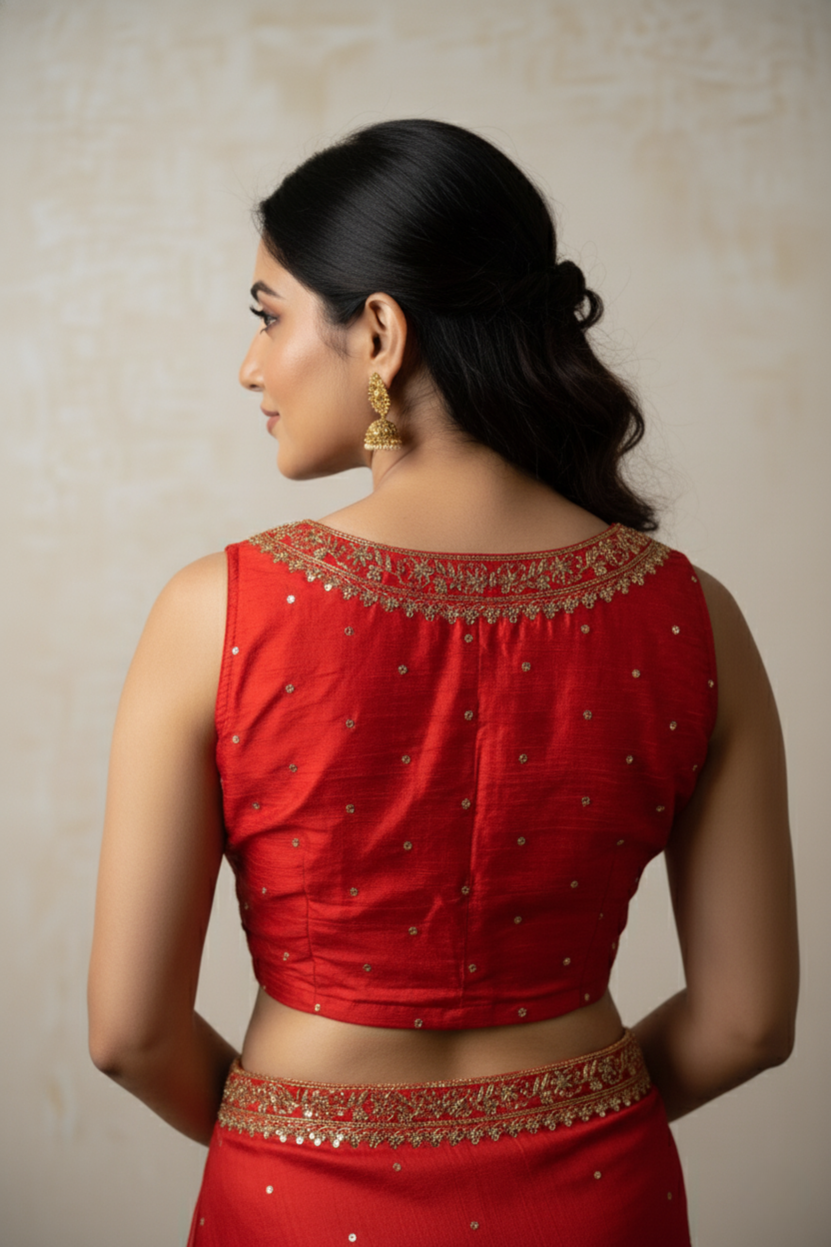 Raw Silk Zardosi Work