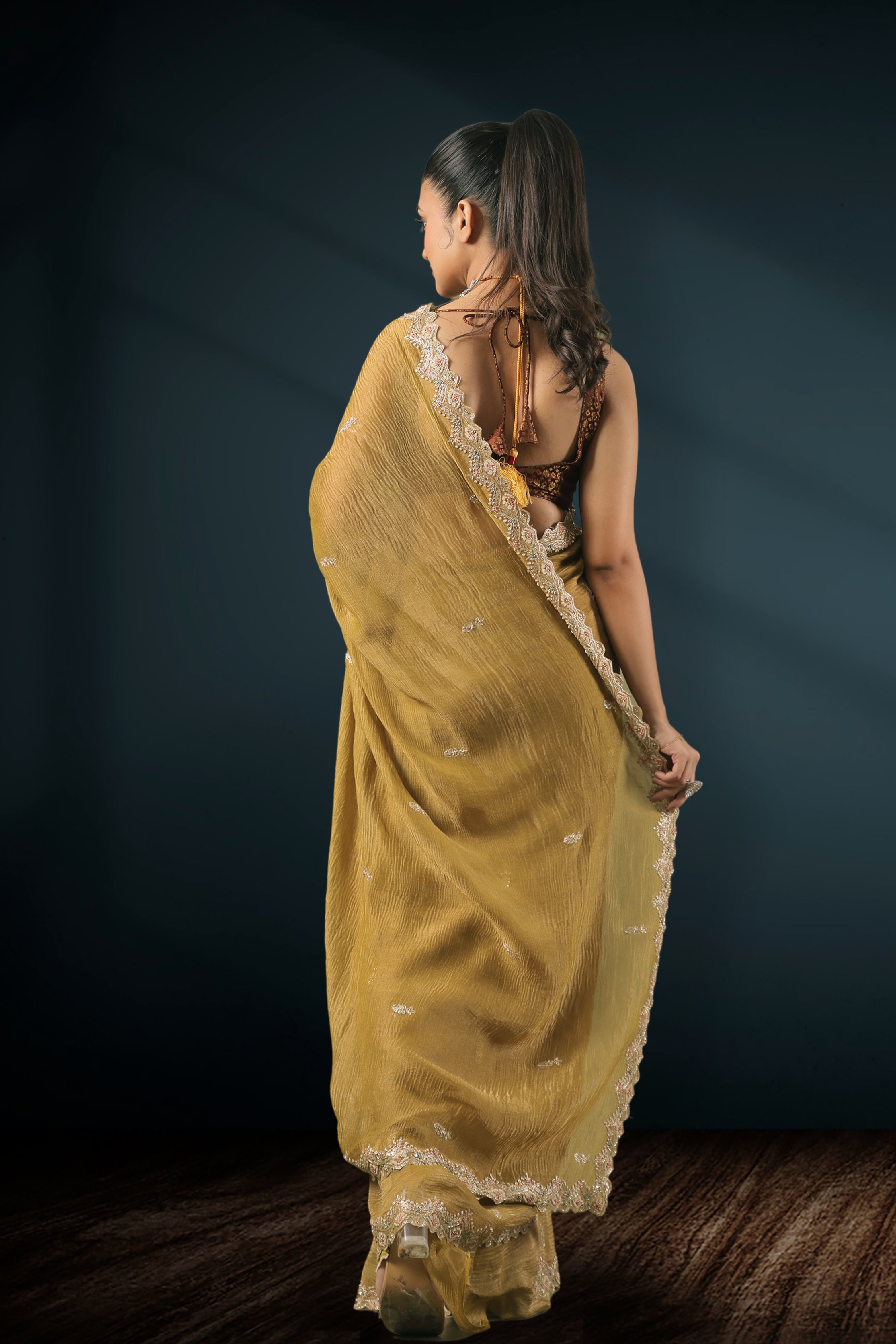 Exclusive Crush Tissue Zardosi