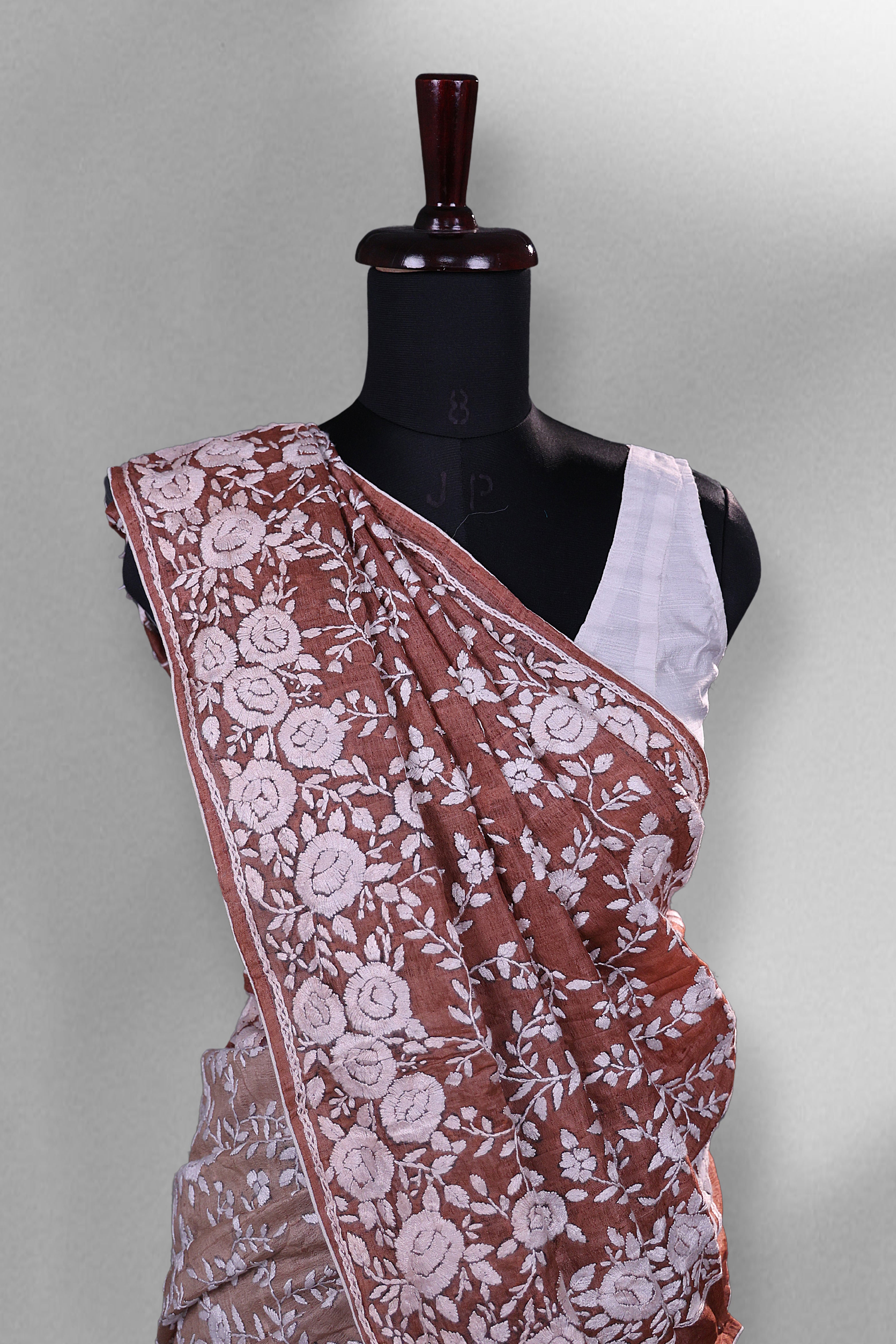 Tussar Shaded  Parsi Hand Work