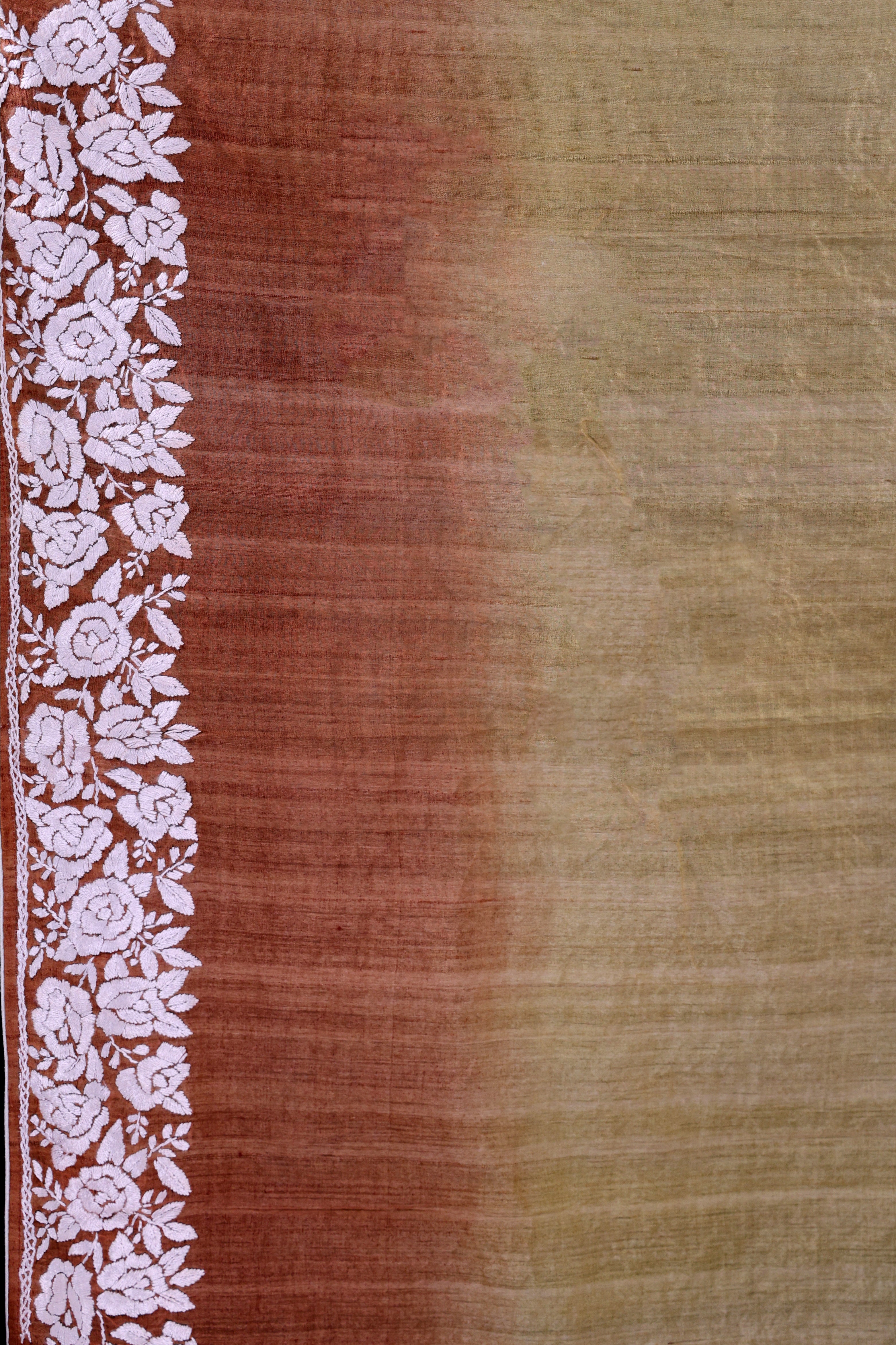 Tussar Shaded Parsi Hand Work