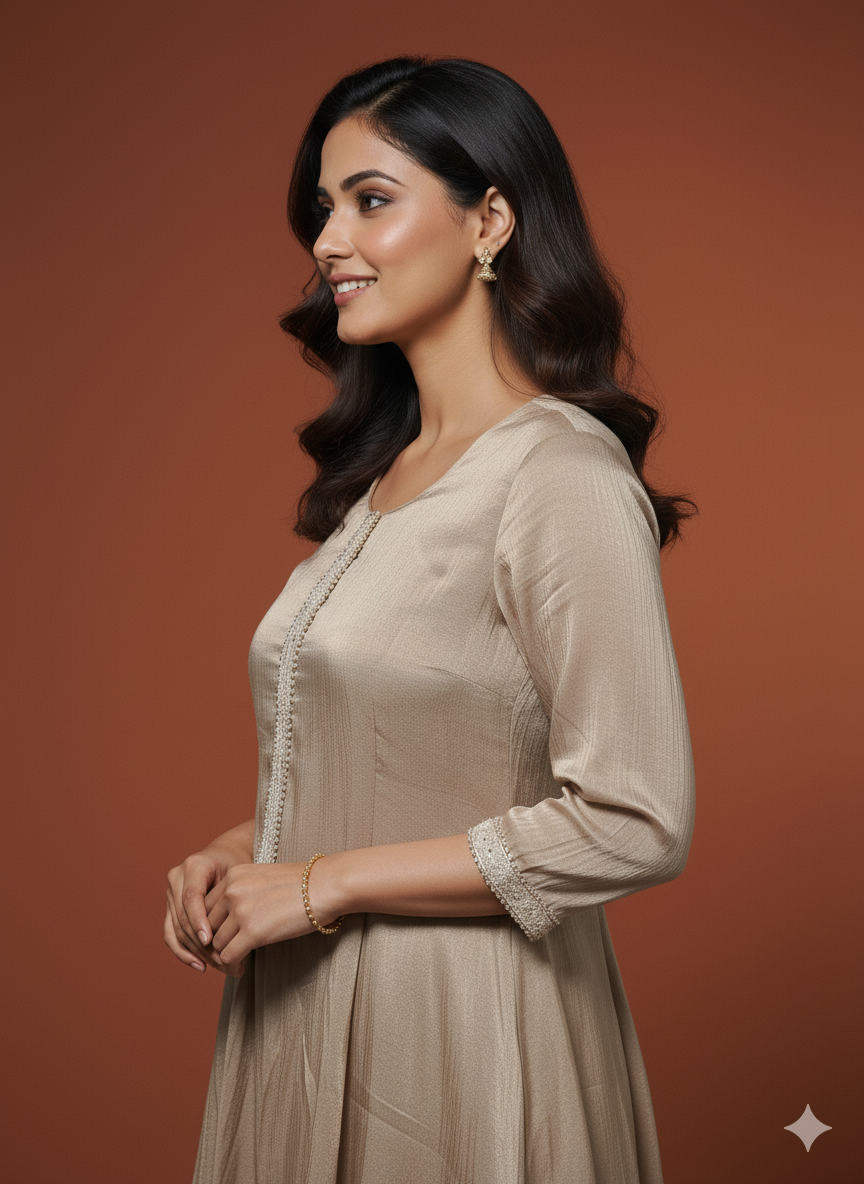 Tissue Zardosi Work 2PC Kurti Set