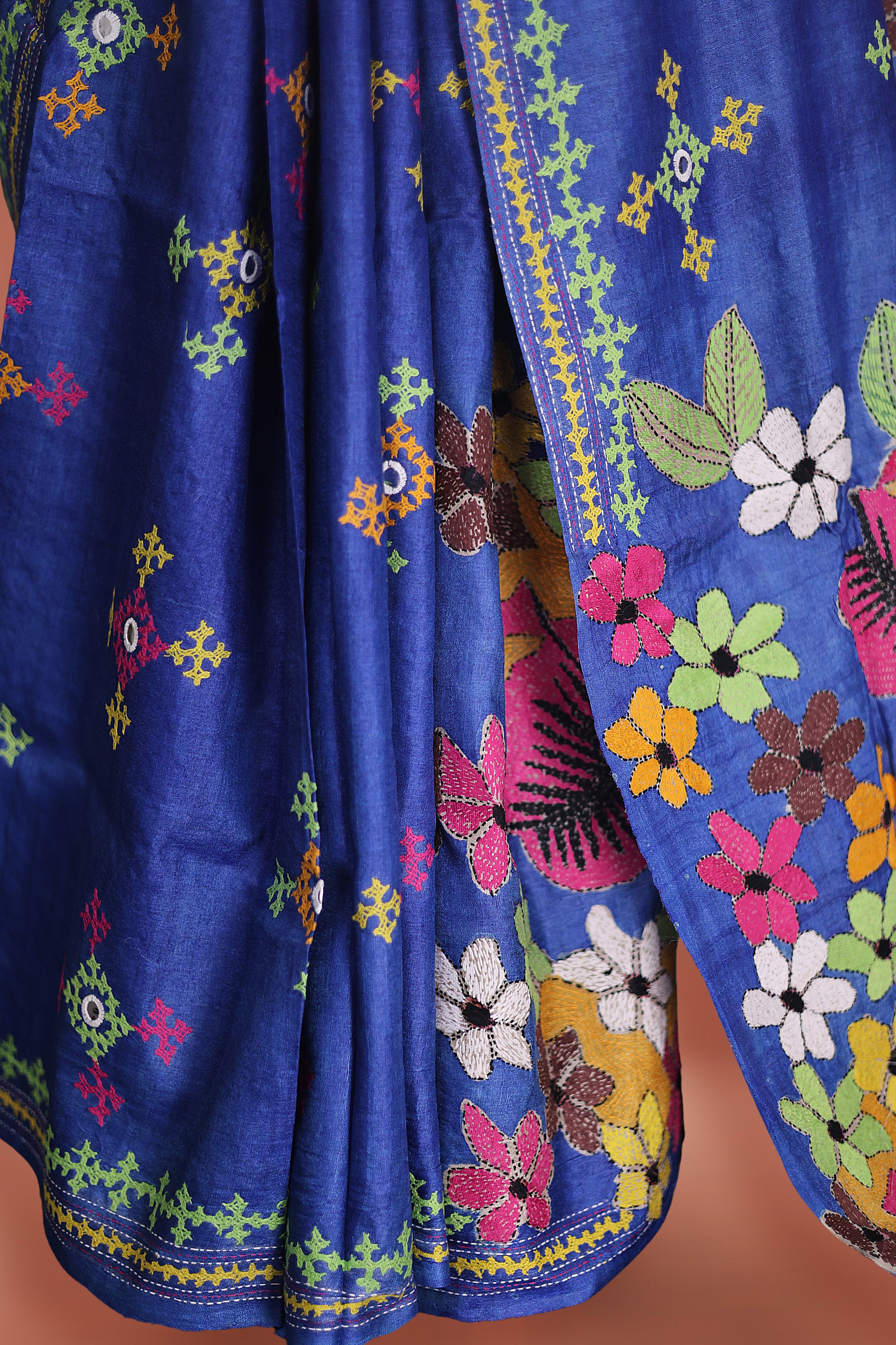 Tussar Kantha Fusion