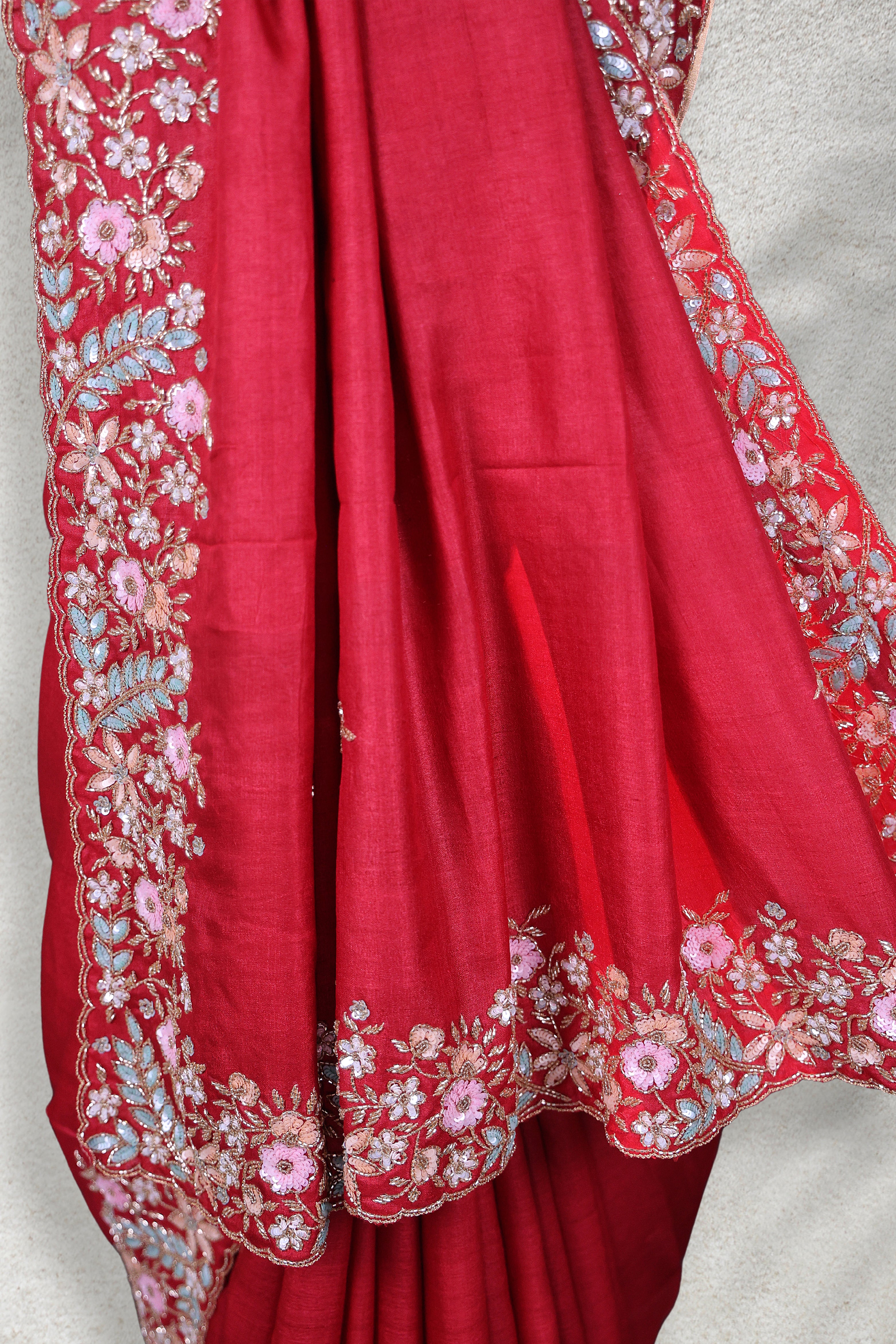 Tussar Zardosi Hand Work