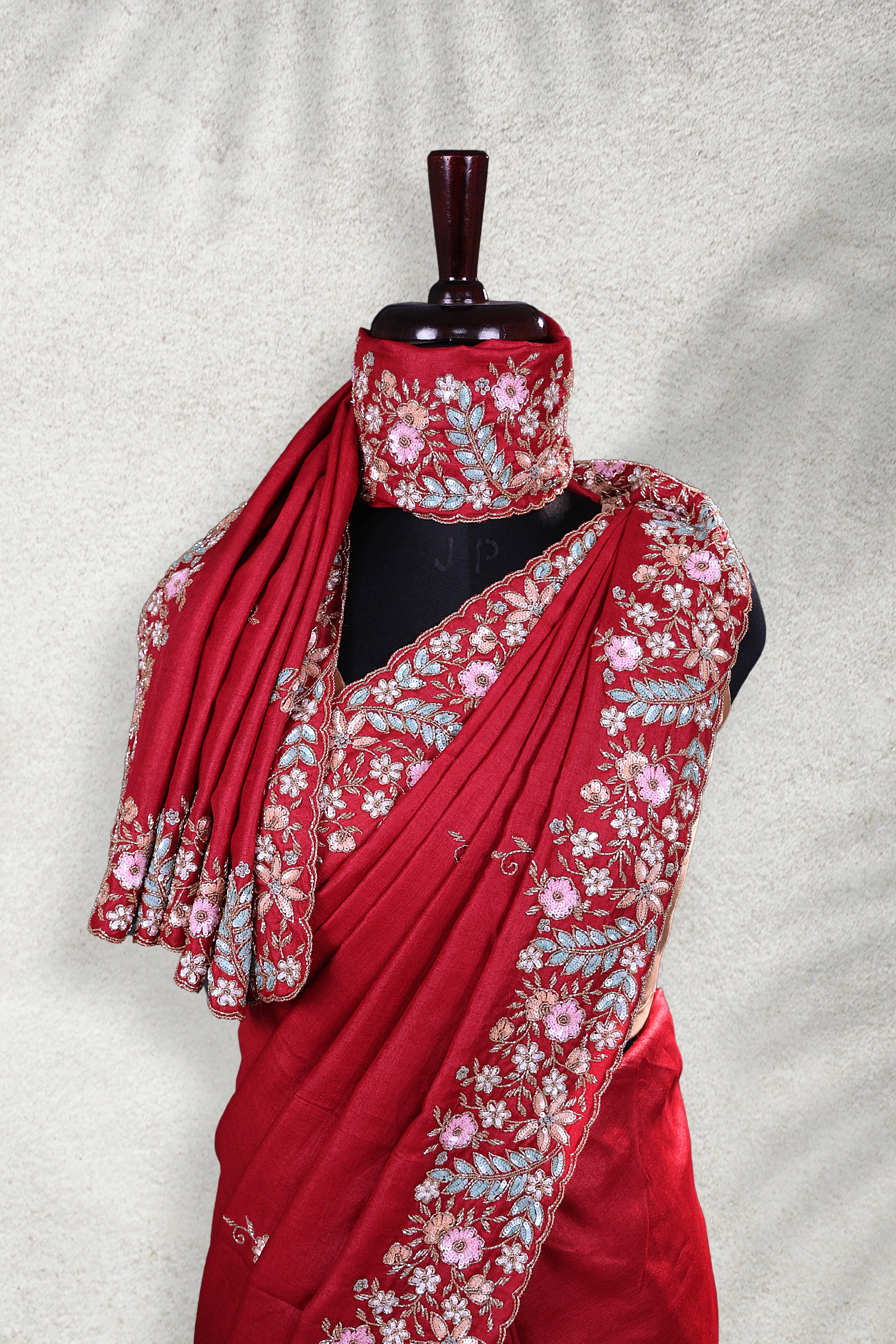 Tussar Zardosi Hand Work