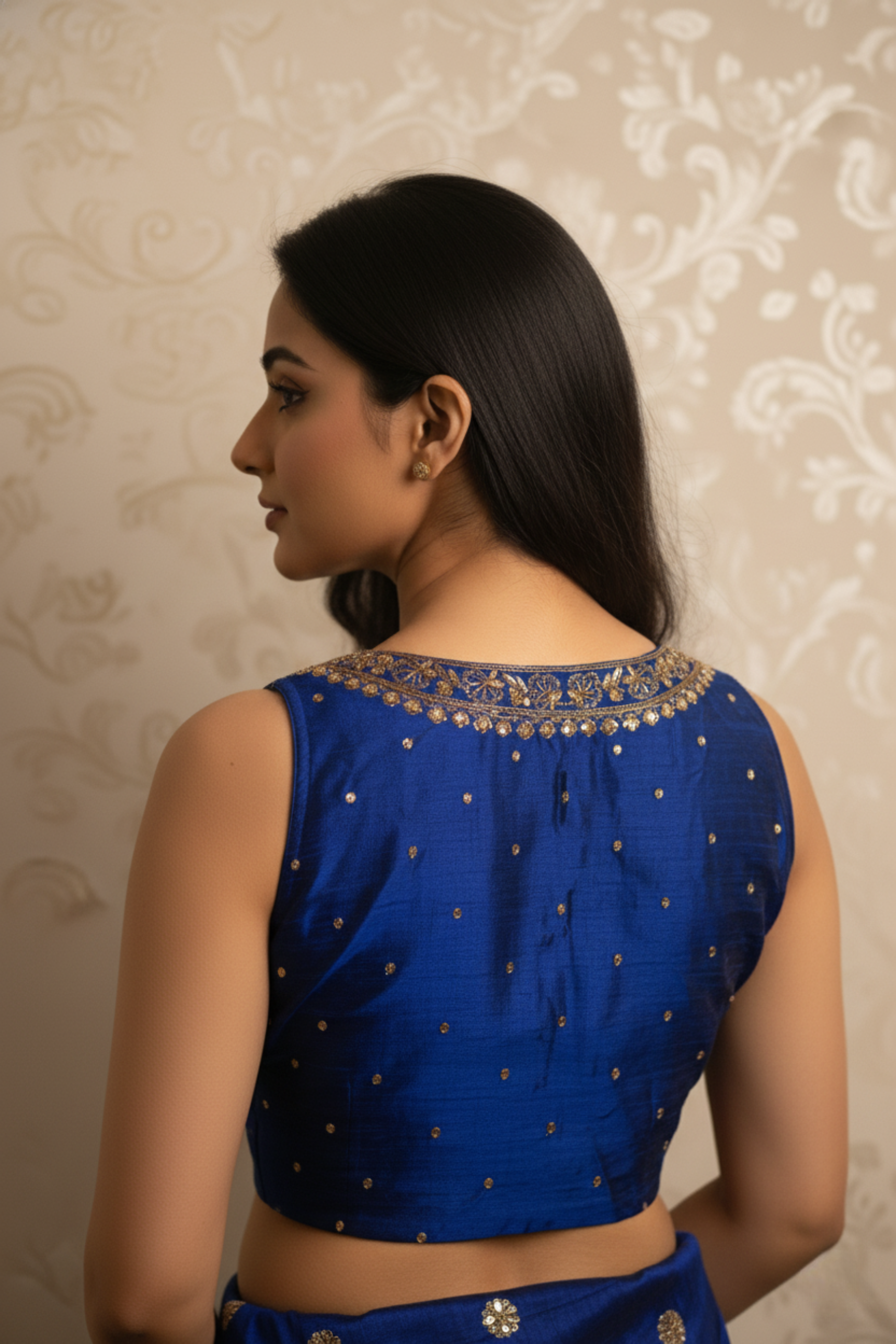 Raw Silk Zardosi Work
