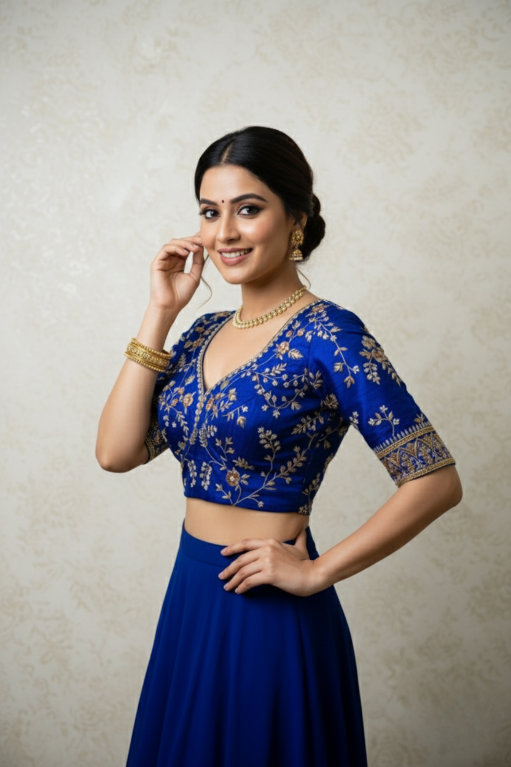 Raw Silk Zardosi Work