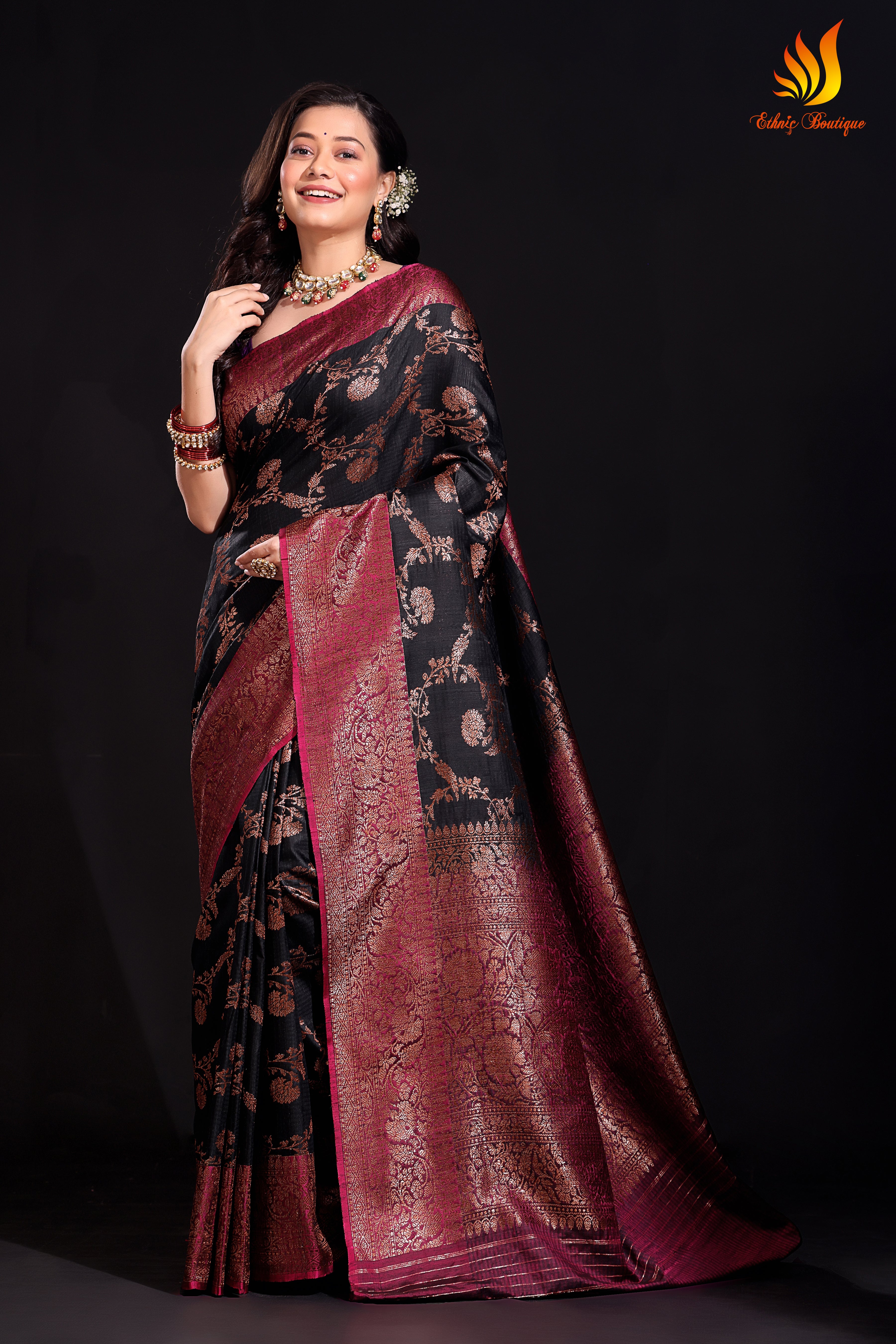 Jaal Dupion Silk Banarasi