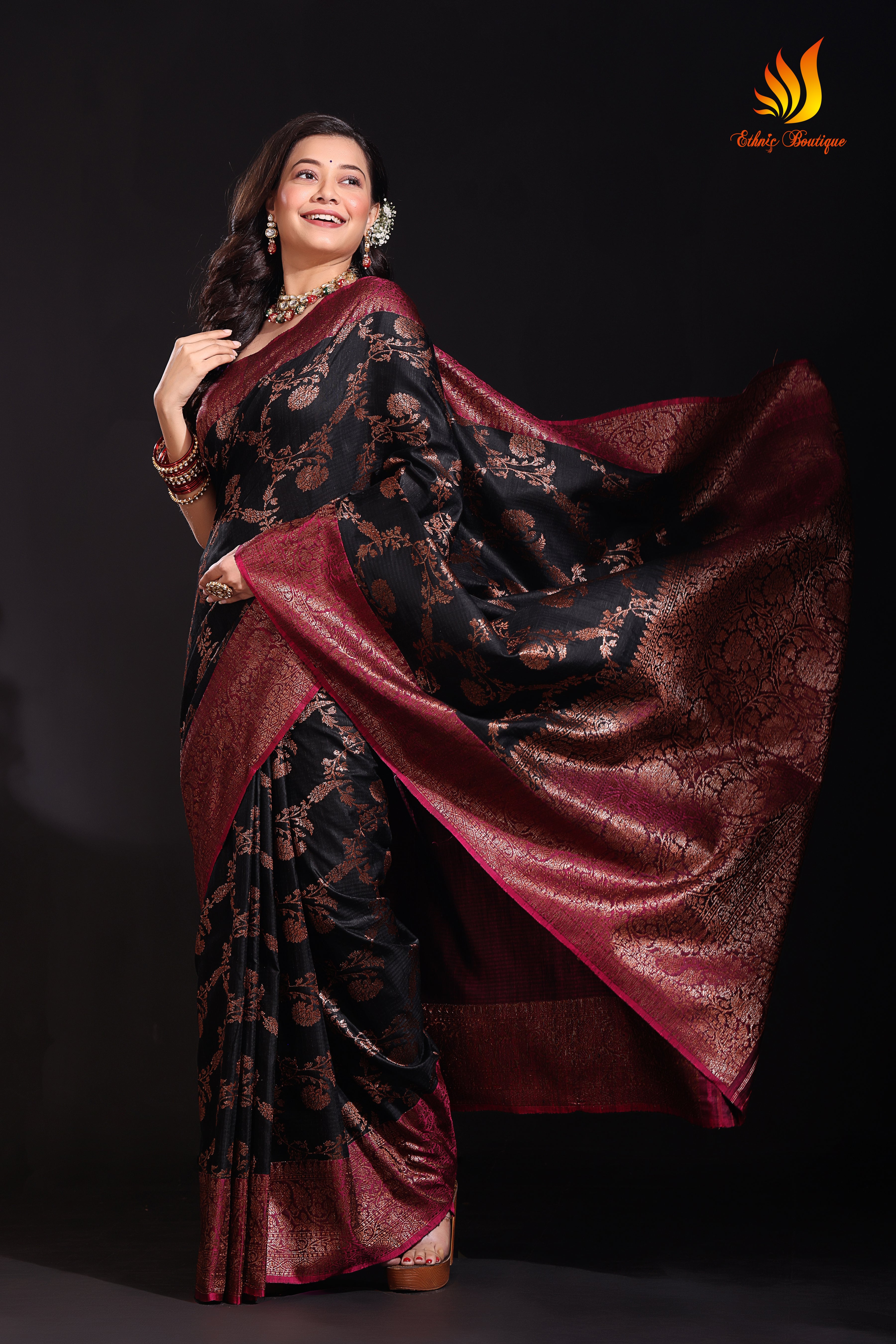 Jaal Dupion Silk Banarasi
