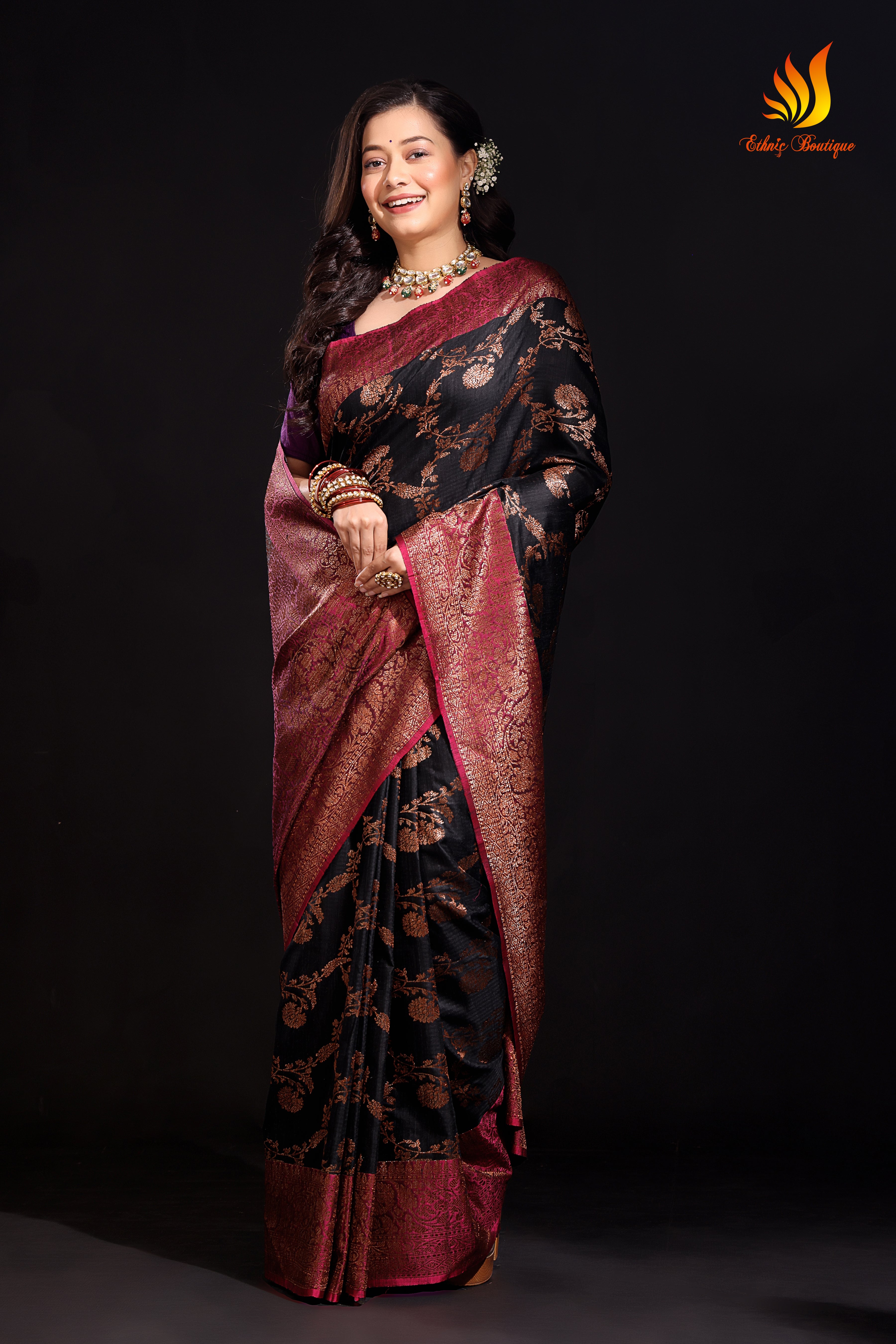 Jaal Dupion Silk Banarasi
