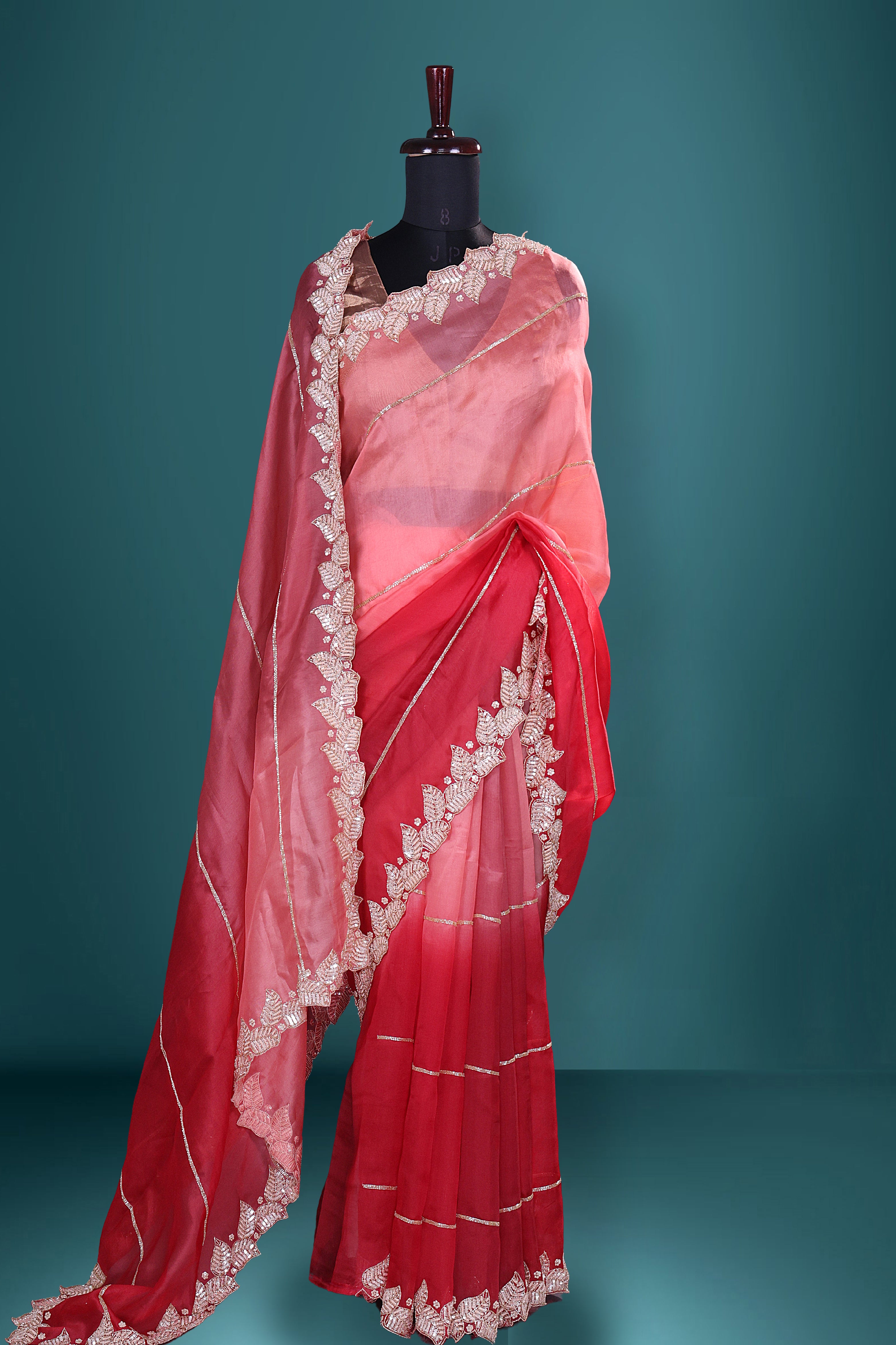 Organza Shaded Zardosi Work