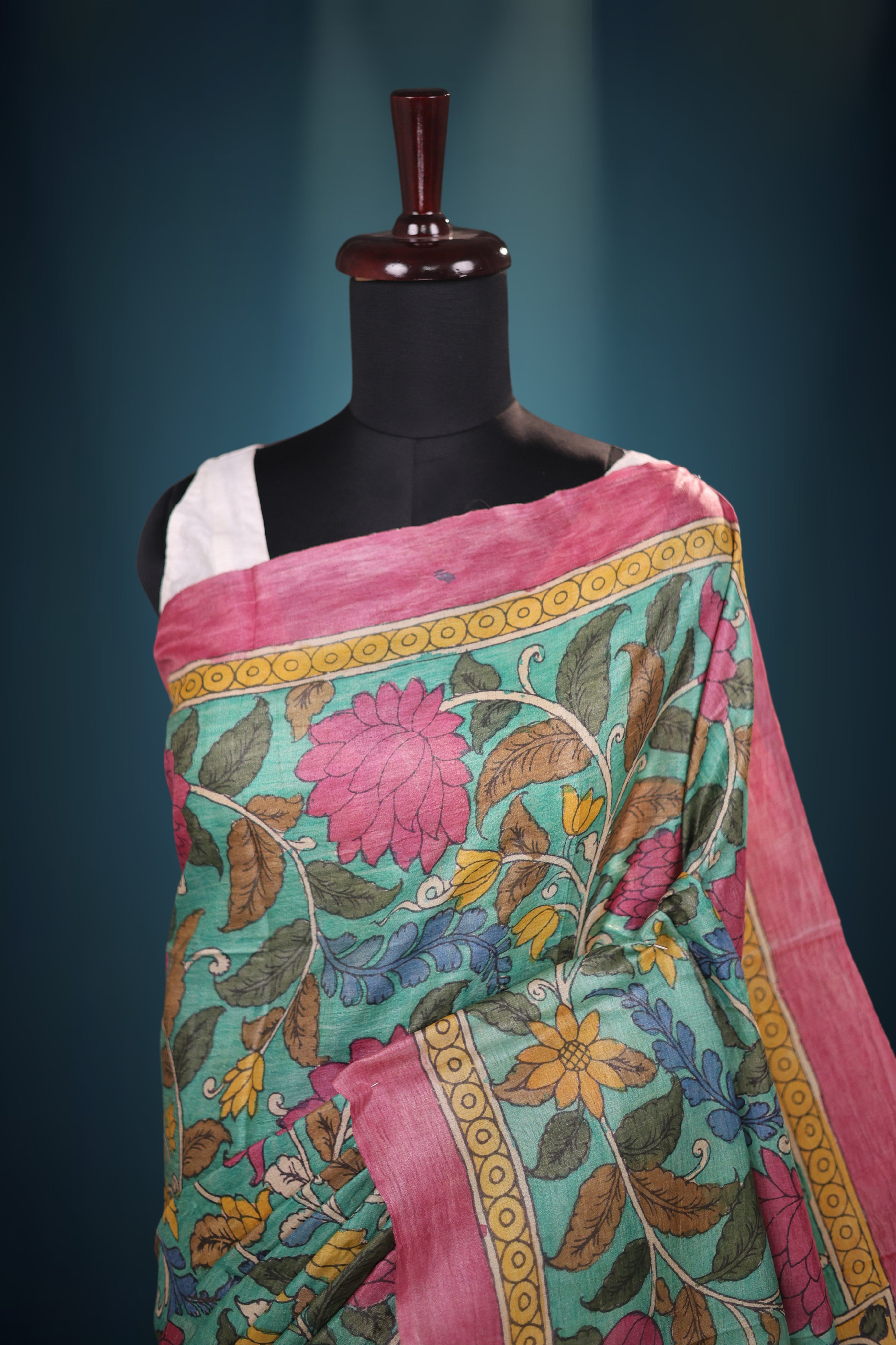 Pure Tussar Hand Kalamkari