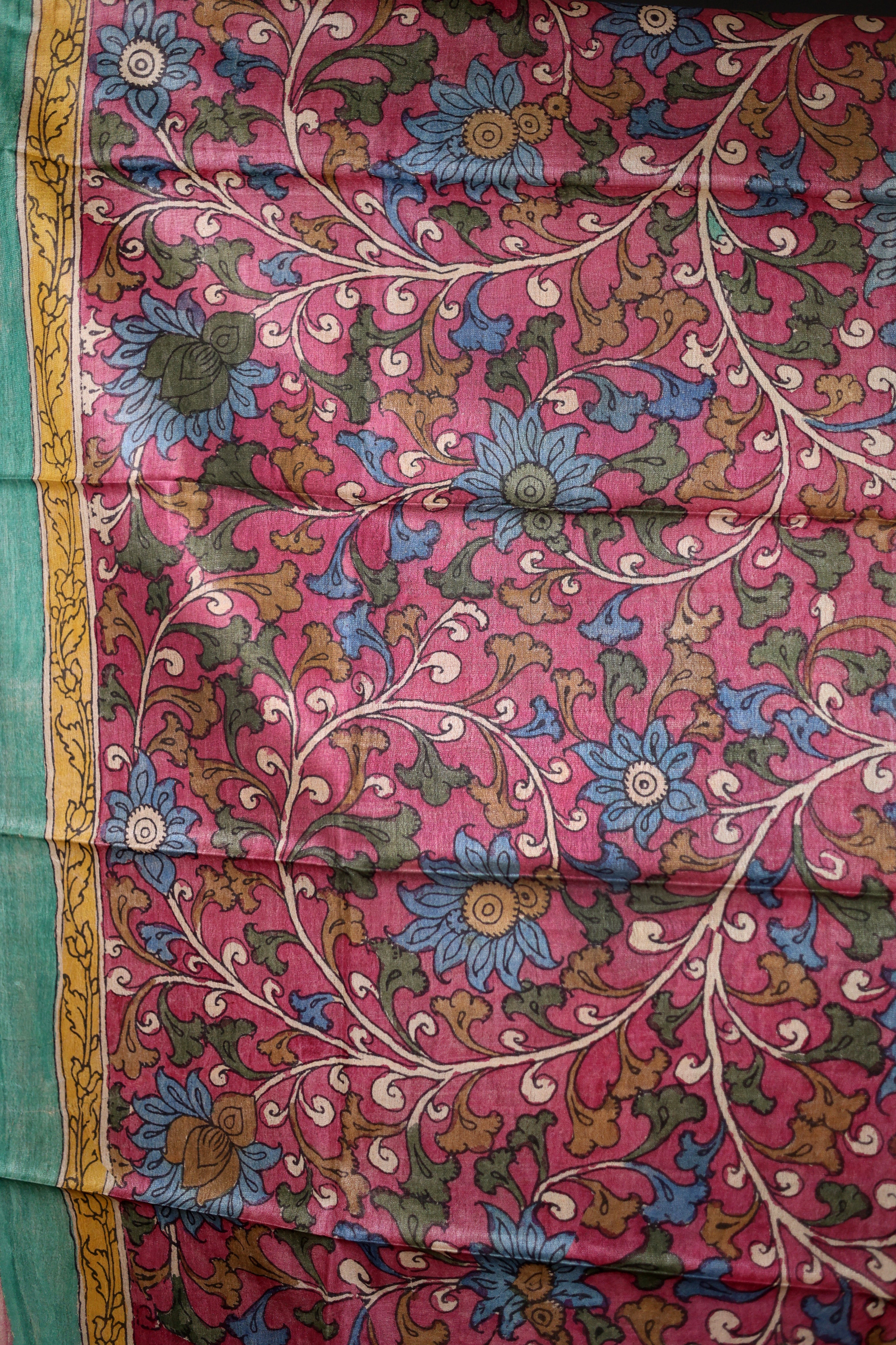 Pure Tussar Hand Kalamkari