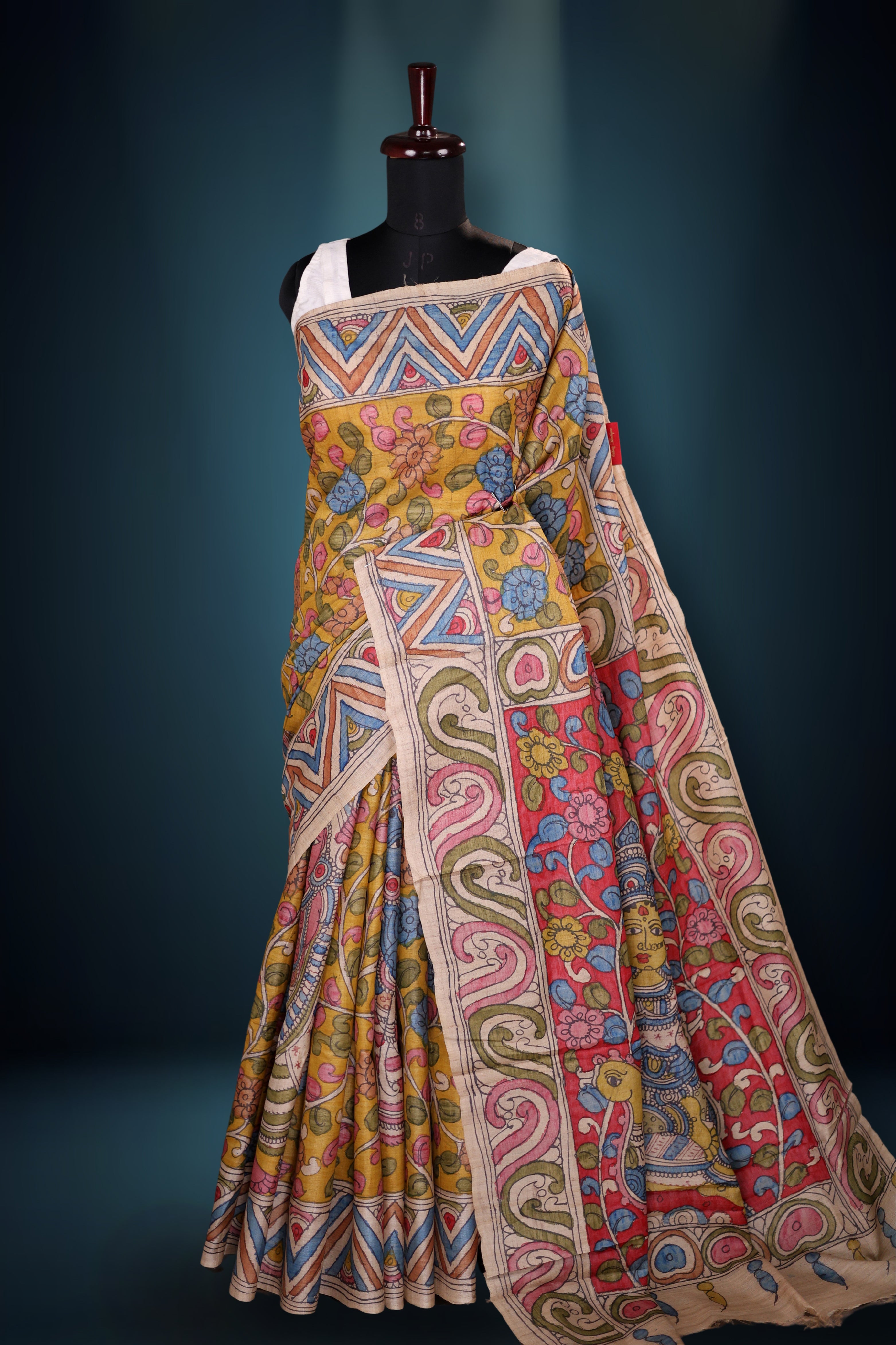 Pure Tussar Hand Kalamkari