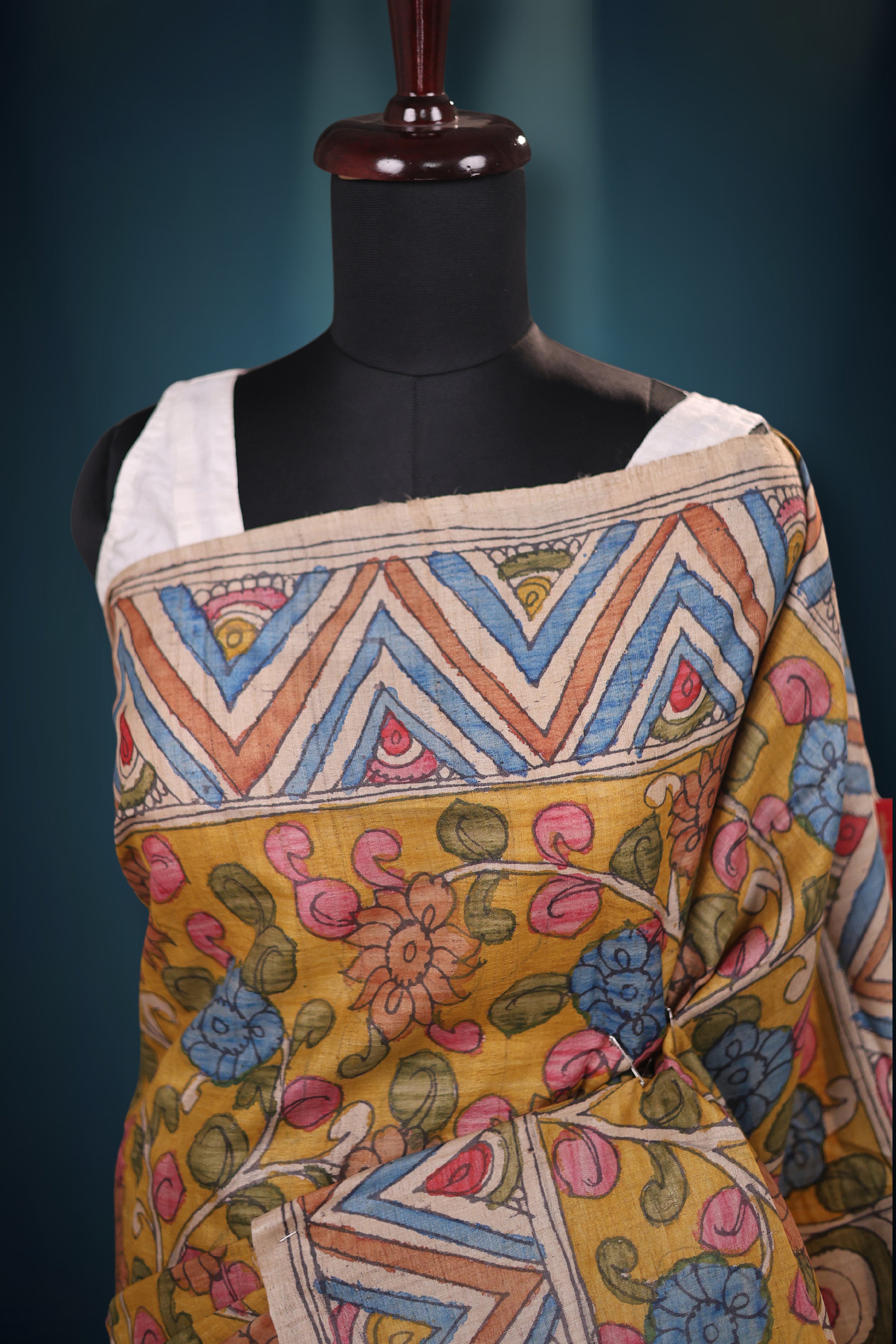 Pure Tussar Hand Kalamkari