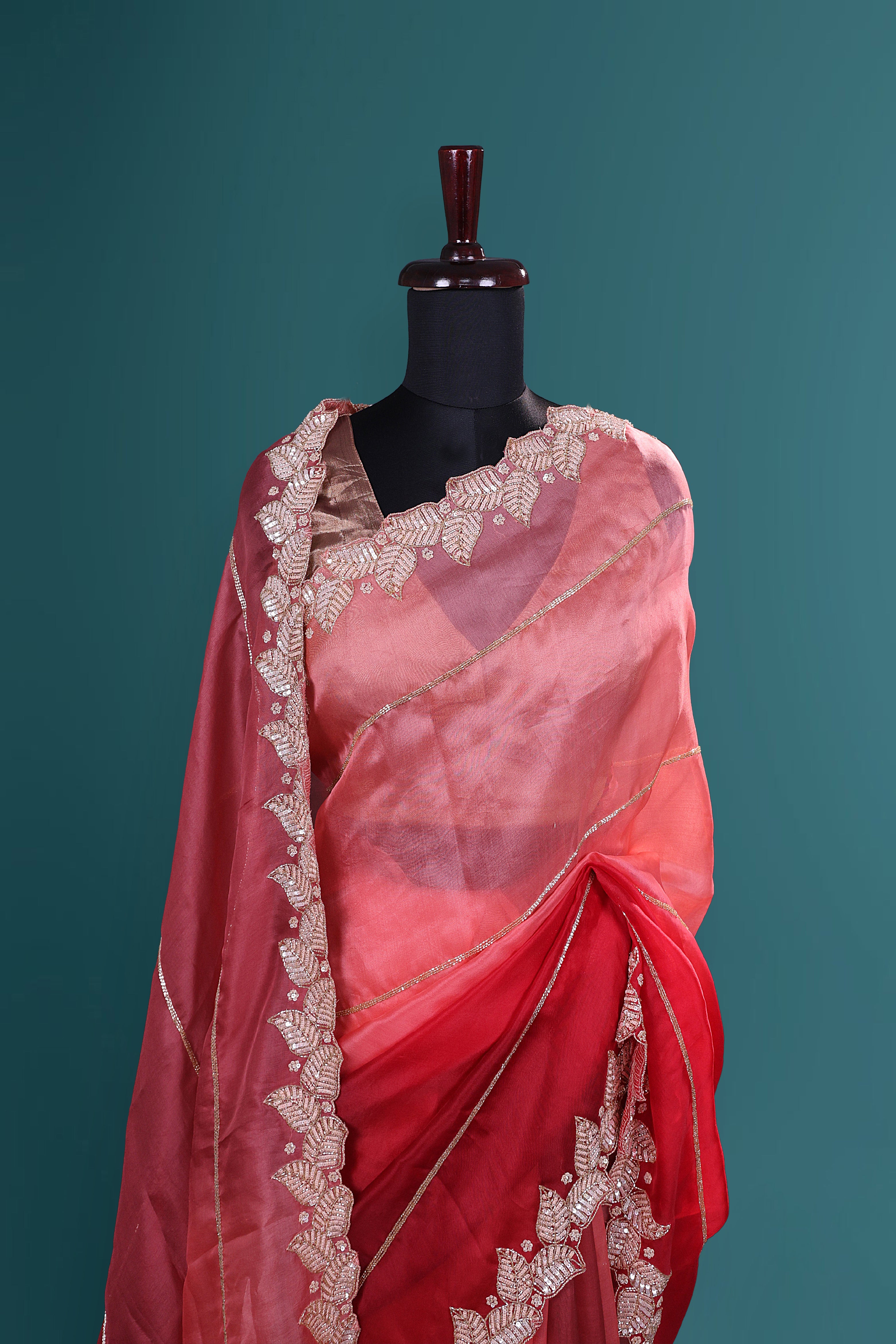 Organza Shaded Zardosi Work