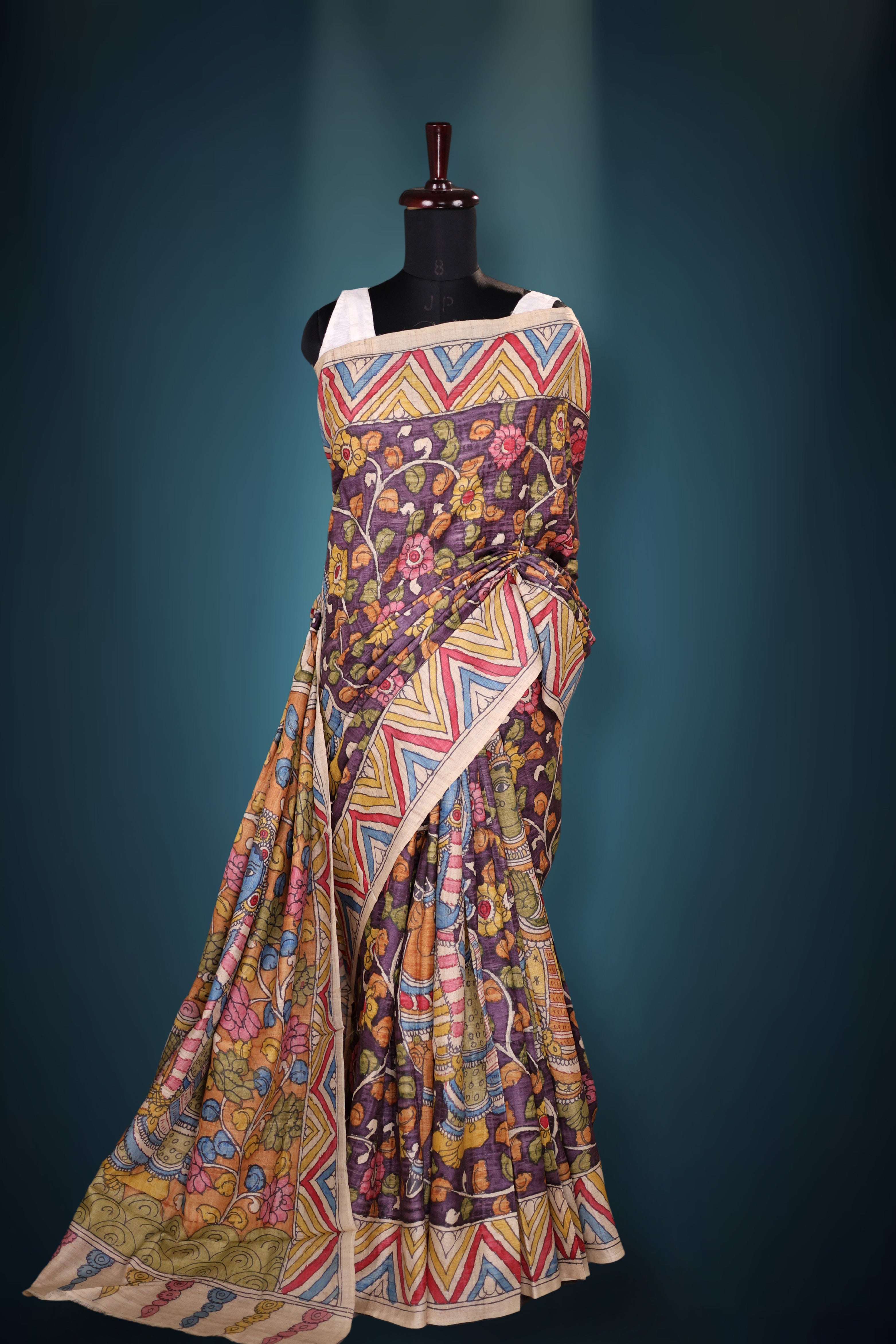 Pure Tussar Hand Kalamkari