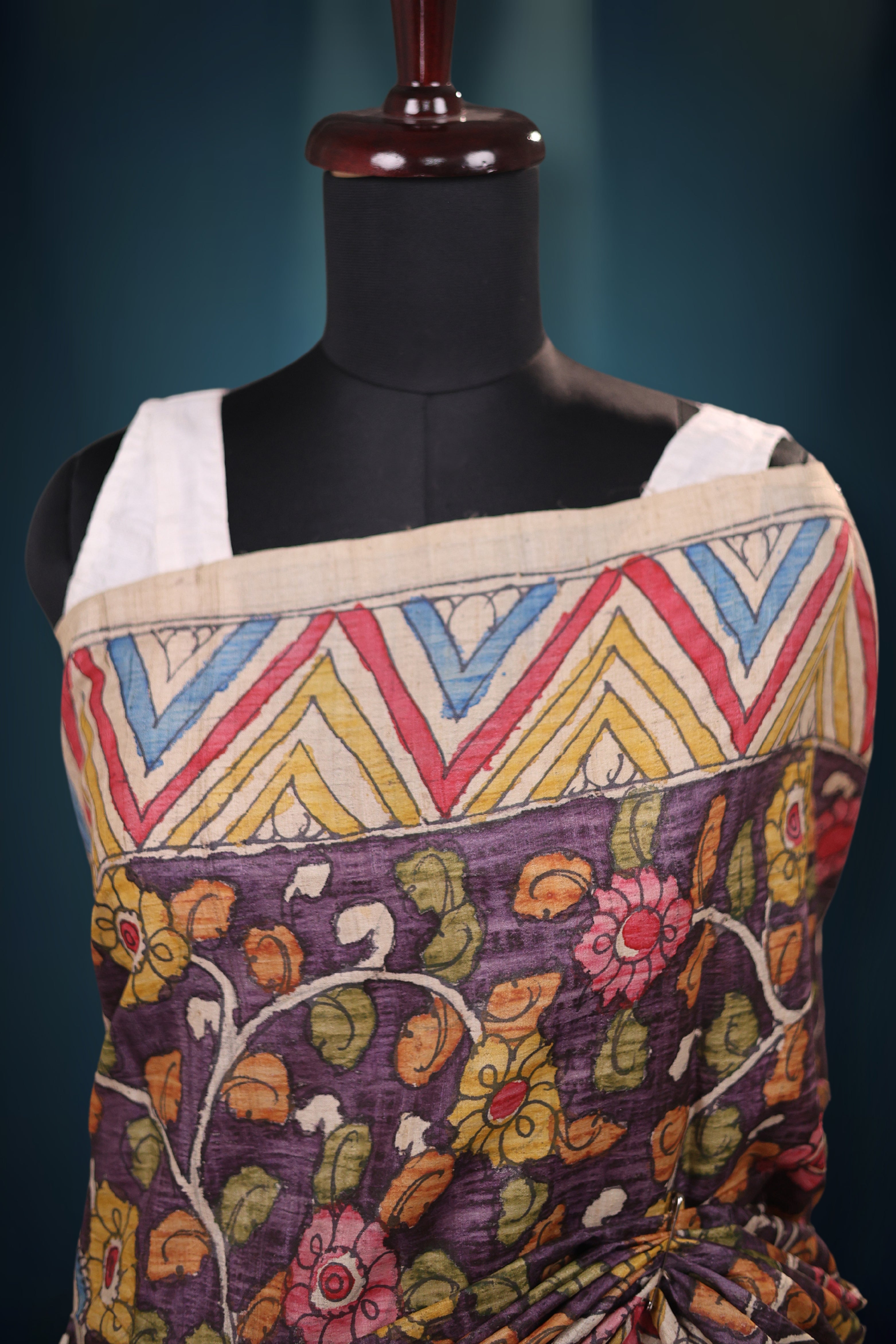 Pure Tussar Hand Kalamkari