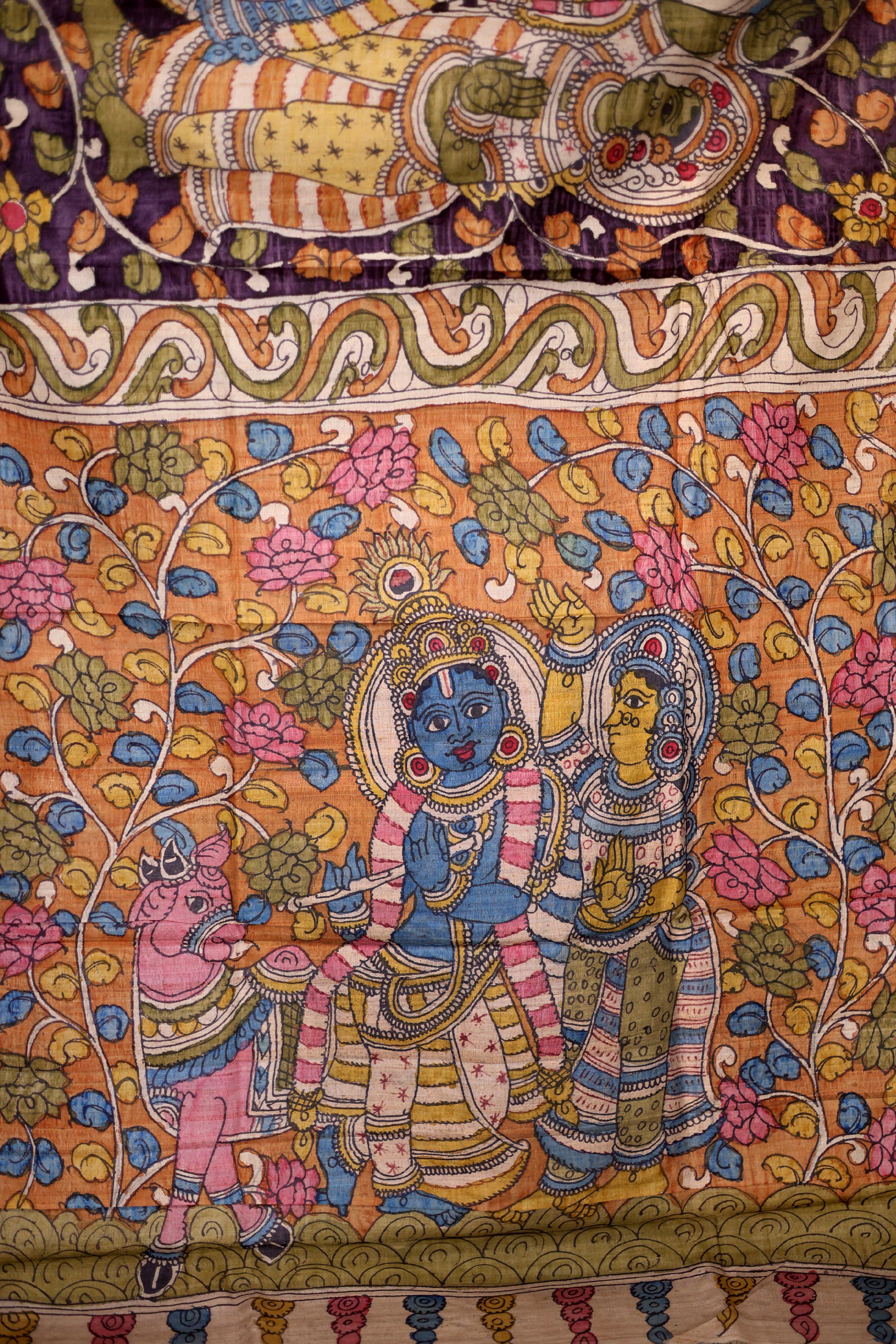 Pure Tussar Hand Kalamkari