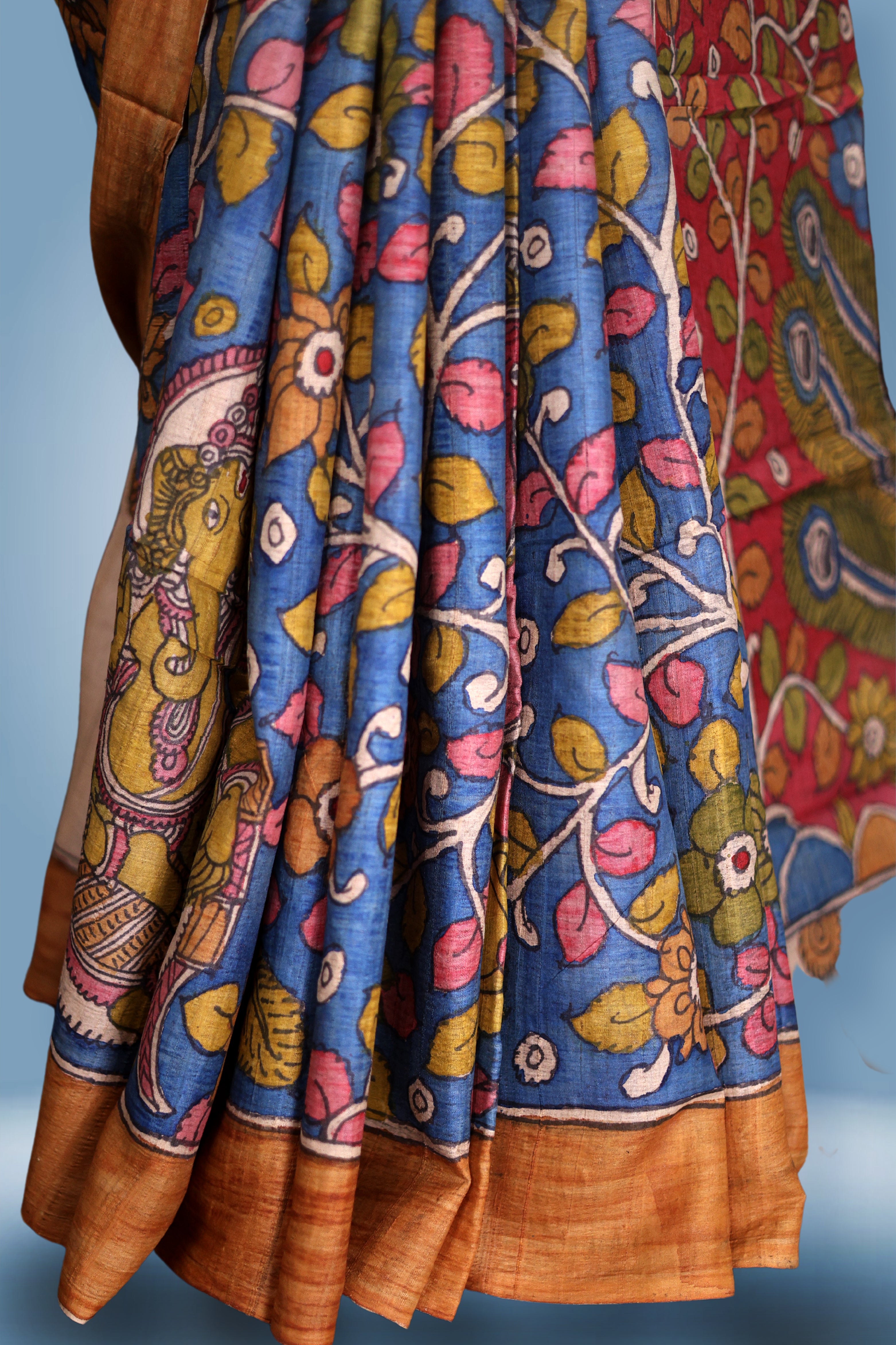 Pure Tussar Hand Kalamkari