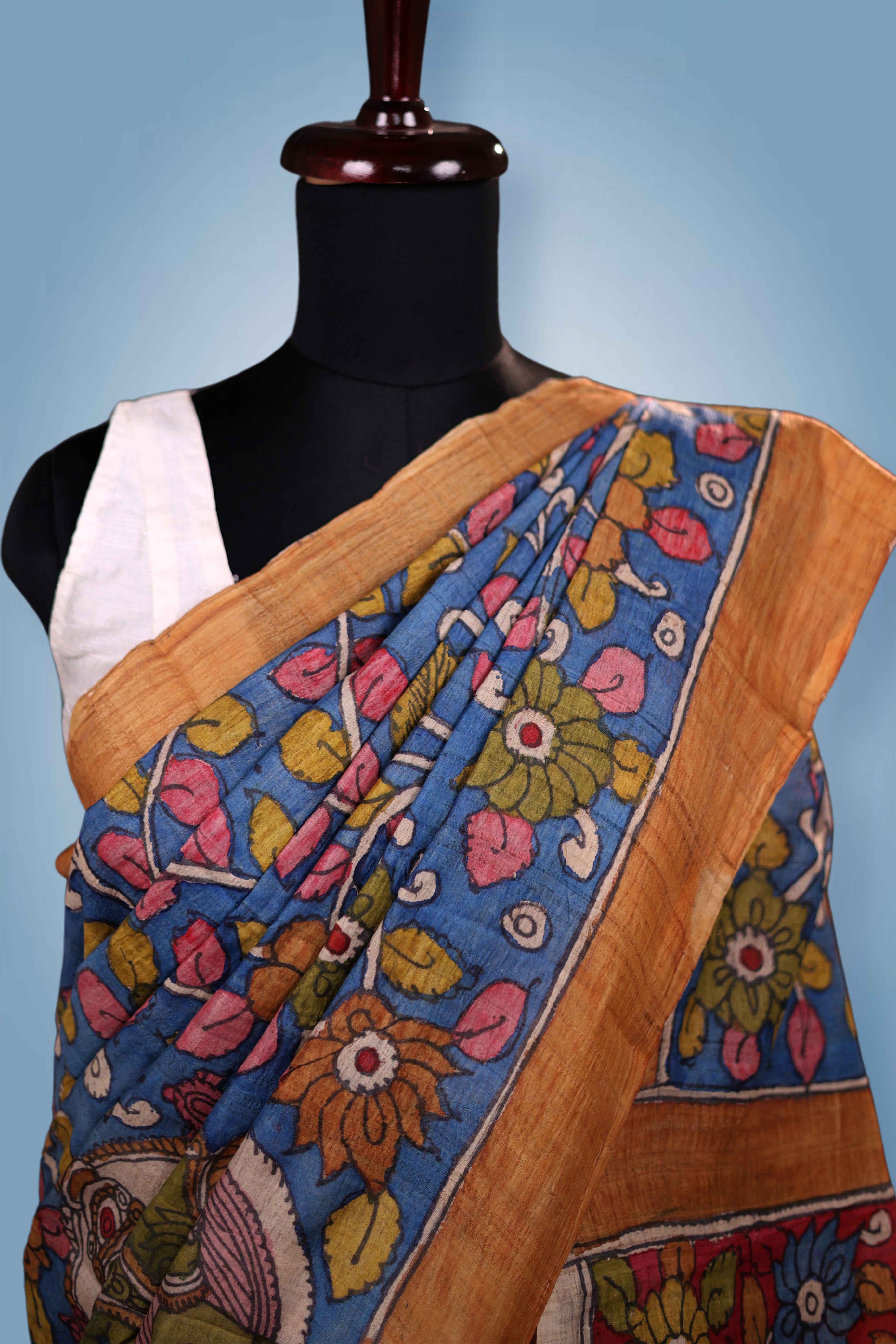 Pure Tussar Hand Kalamkari