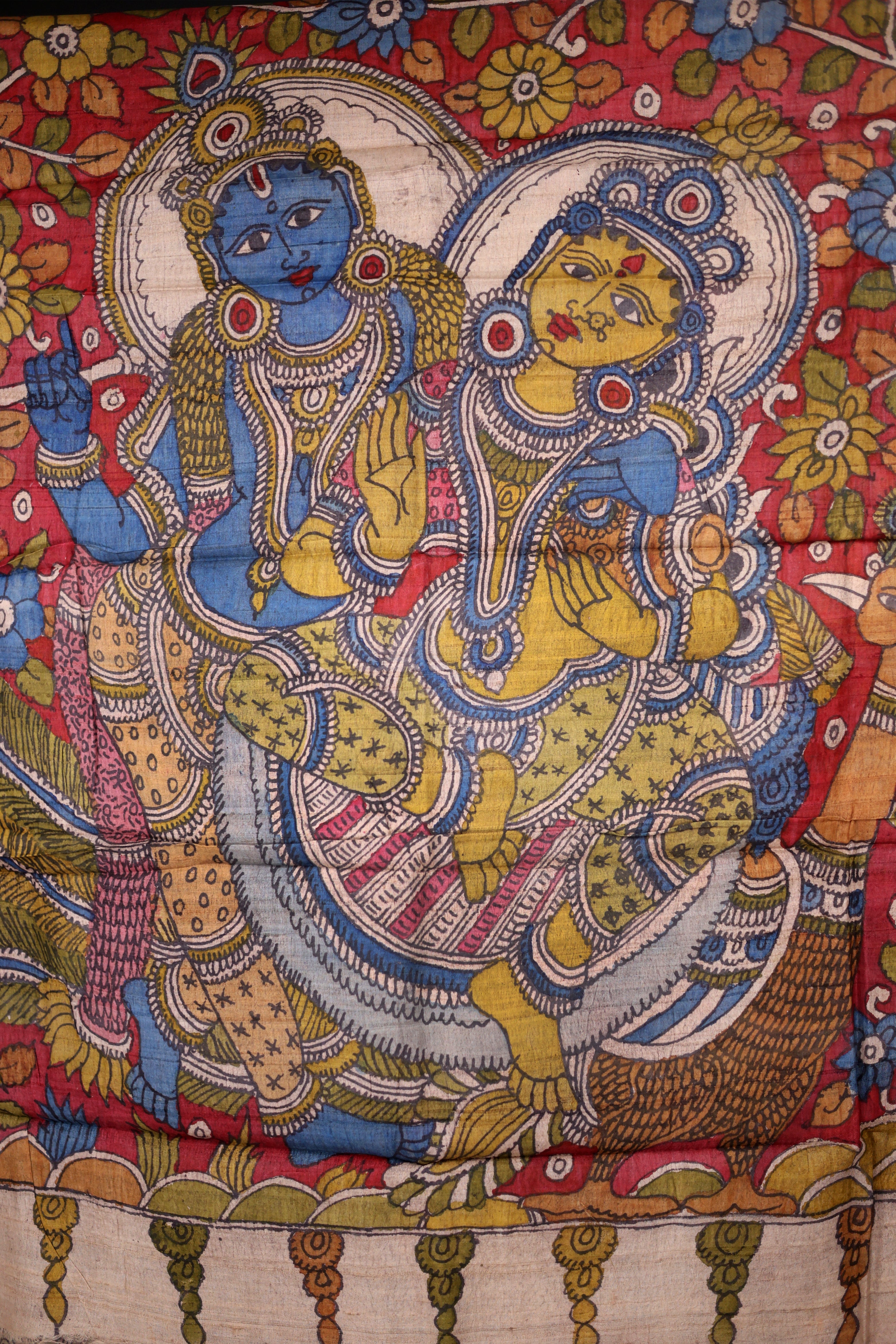 Pure Tussar Hand Kalamkari