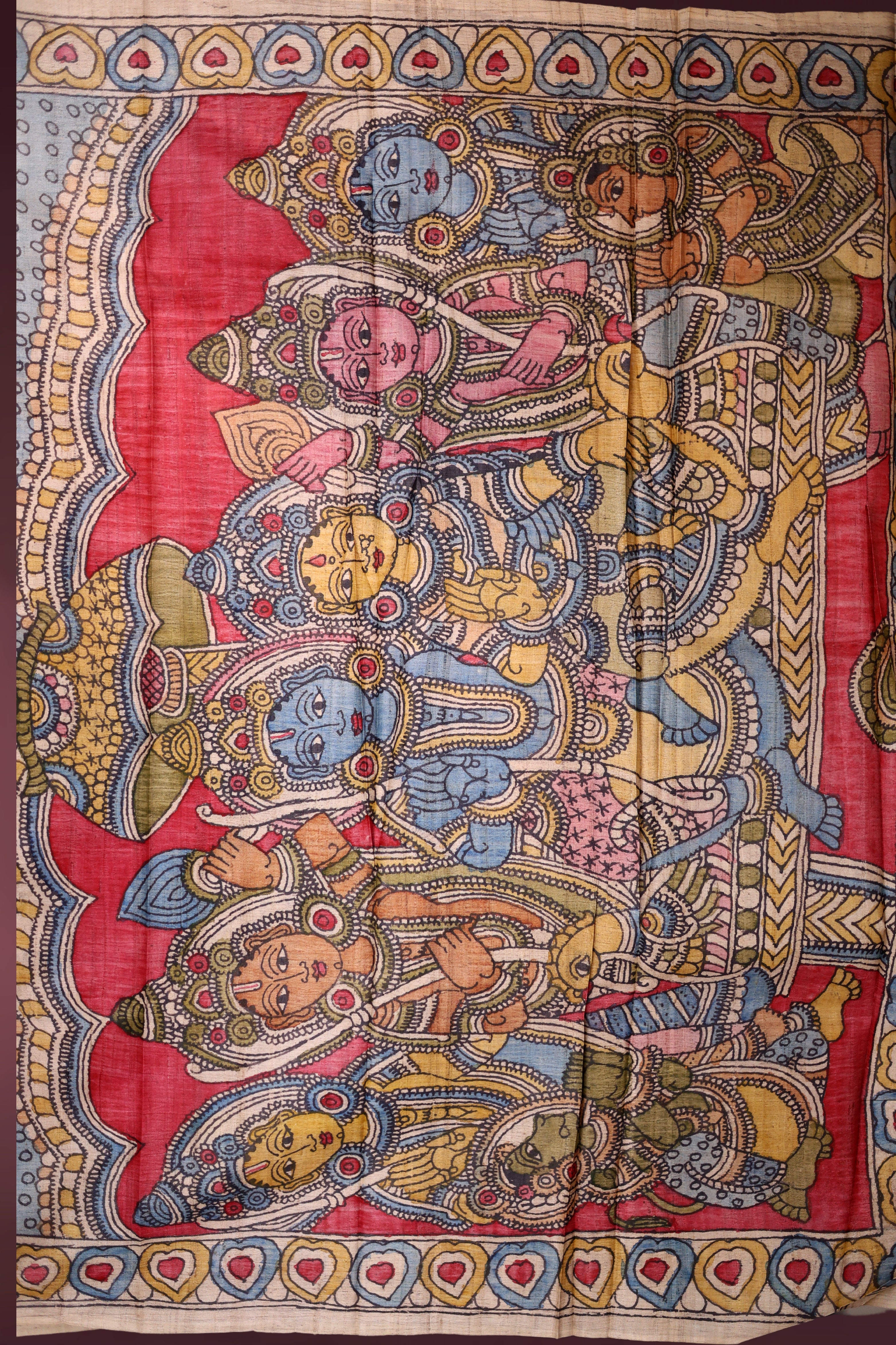Pure Tussar Hand Kalamkari
