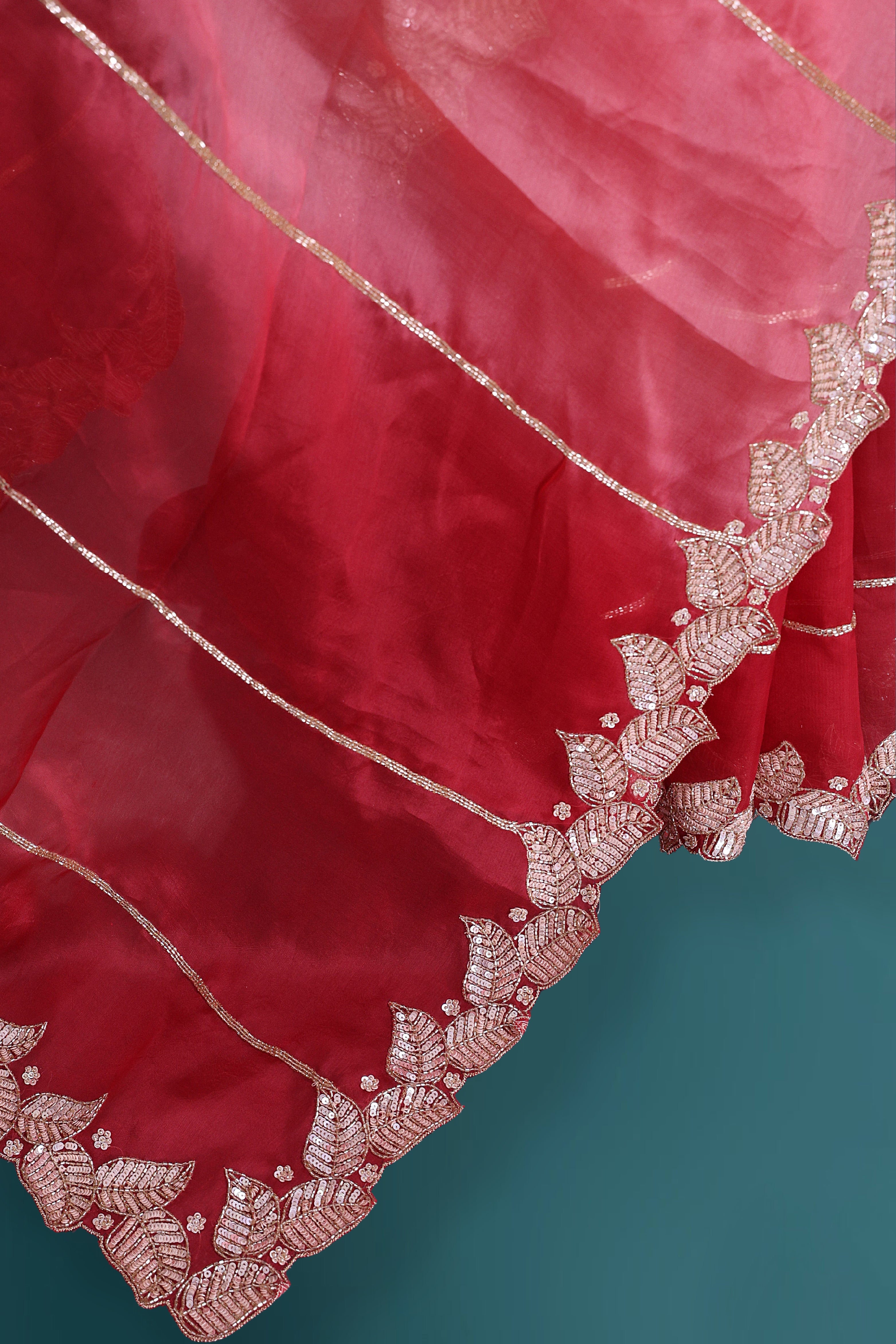 Organza Shaded Zardosi Work