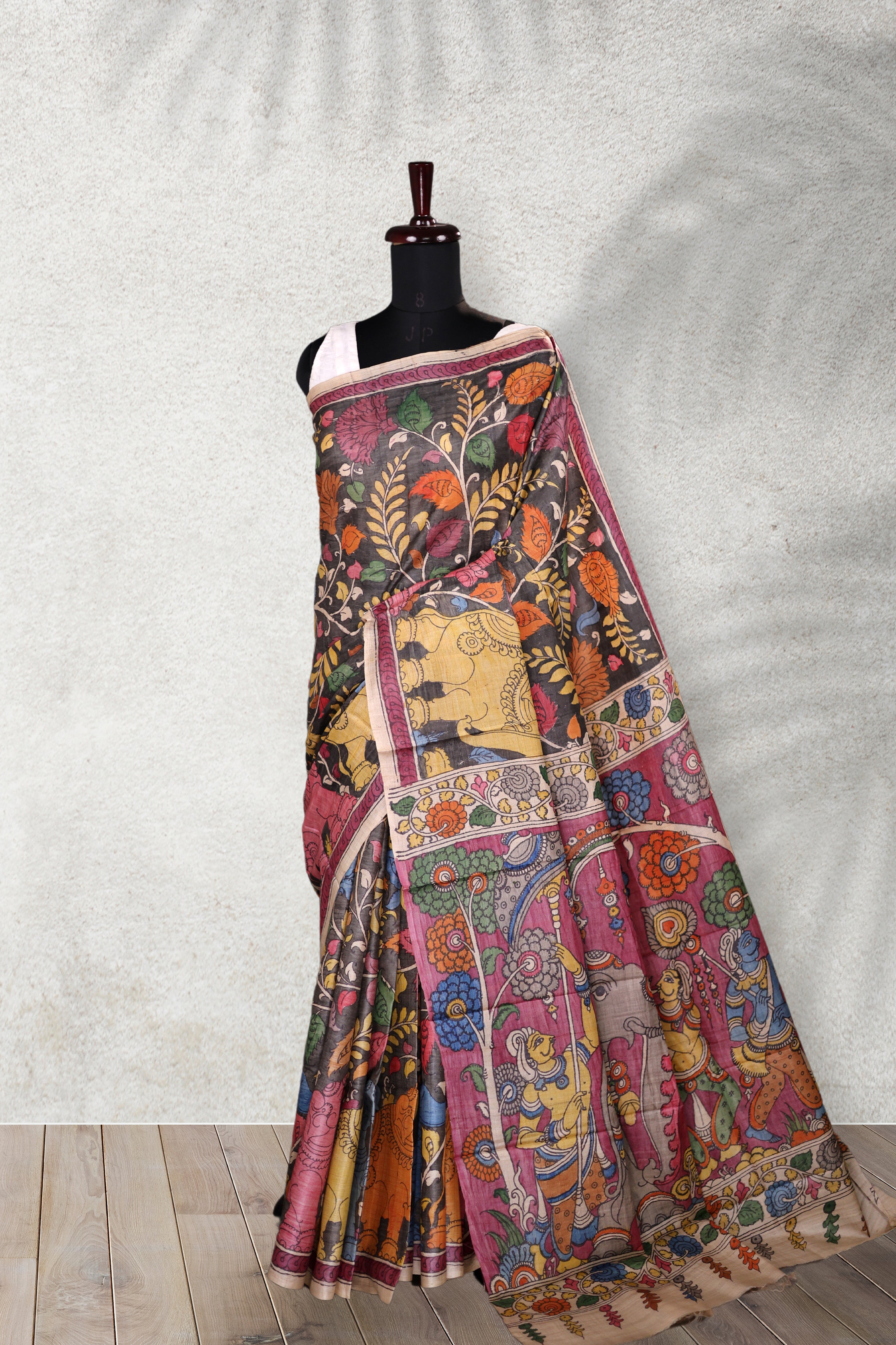 Pure Tussar Hand Kalamkari