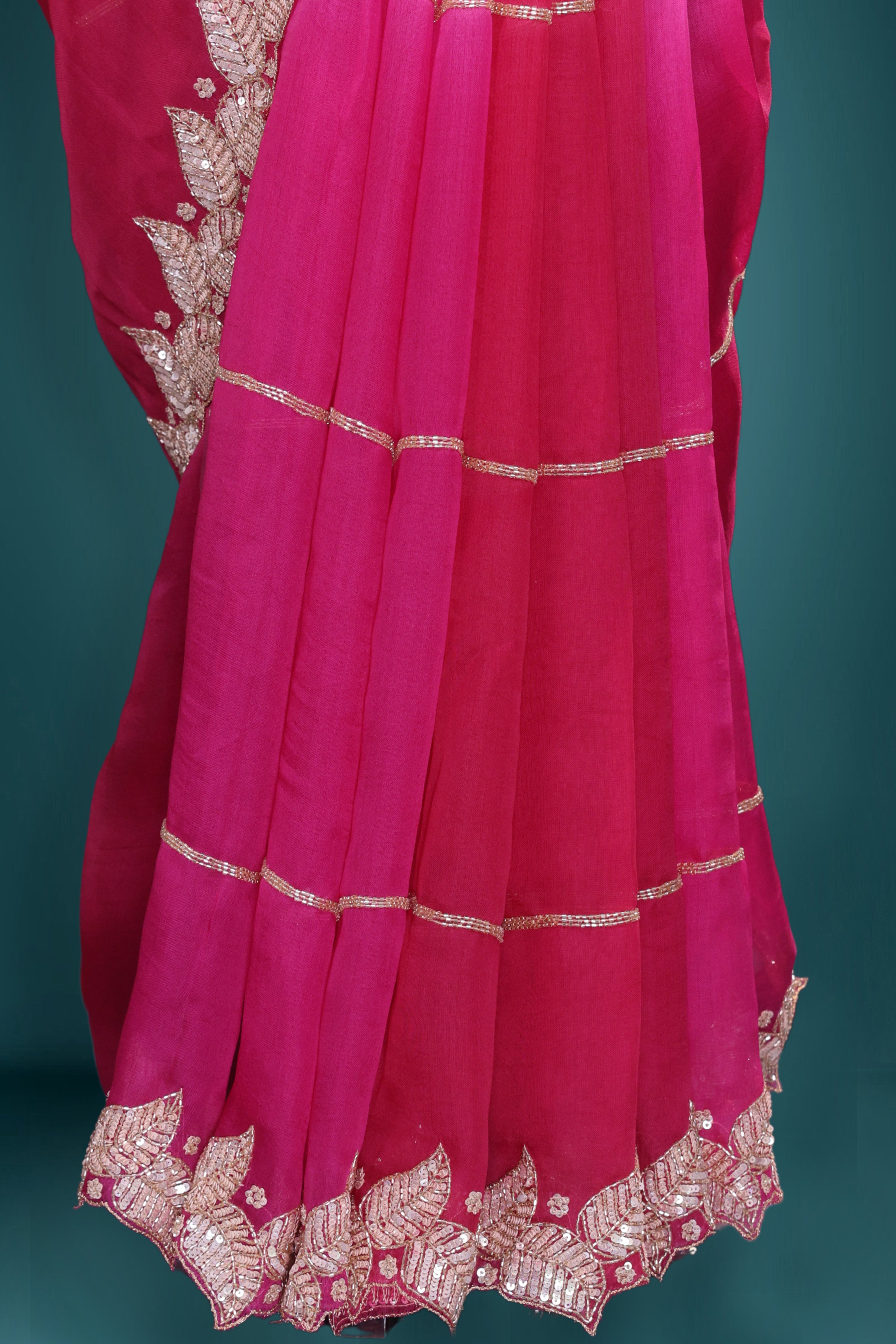 Organza Shaded Zardosi Work