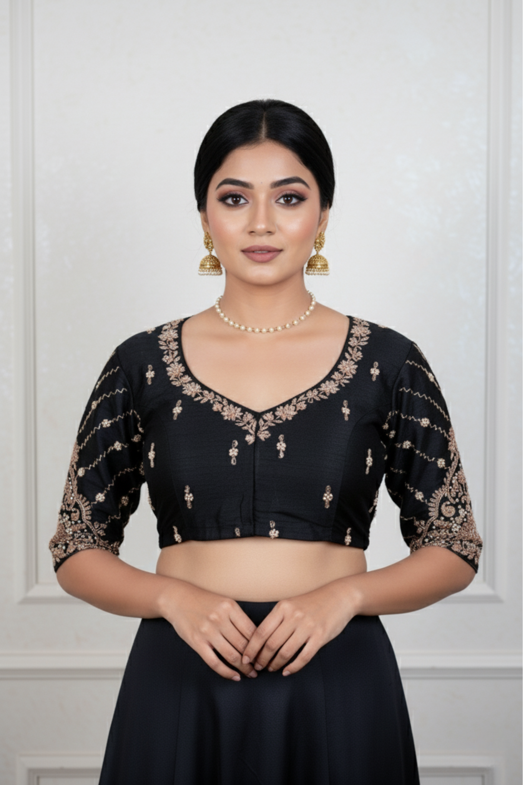 Raw Silk Zardosi Work