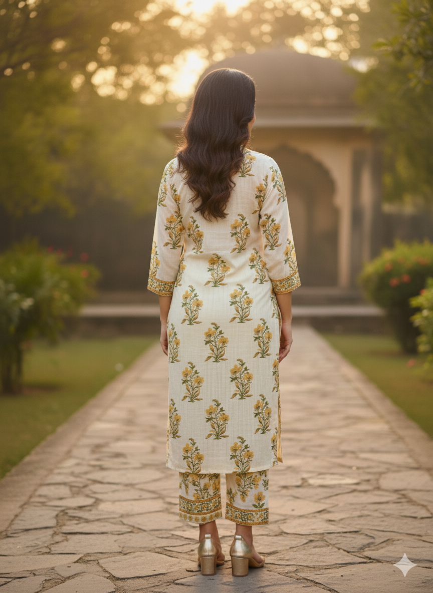 Cotton 3PC Kurti Set