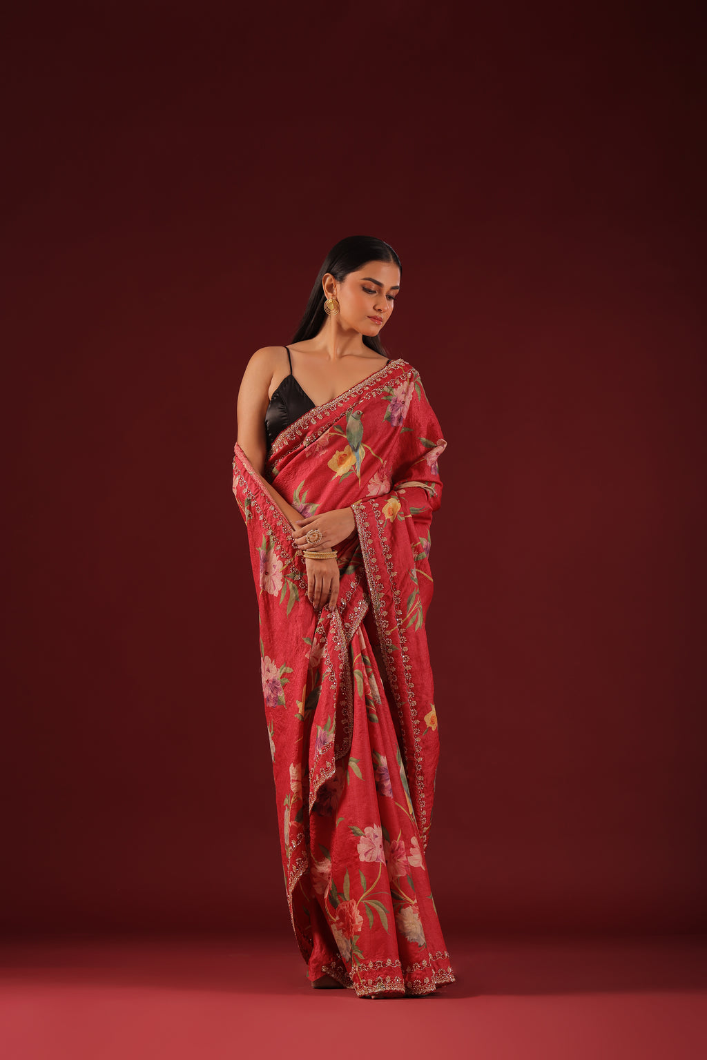 Tussar Zardosi Work